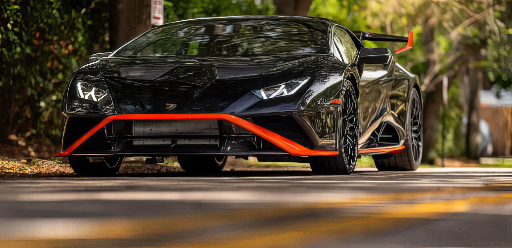 Lamborghini Huracán STO —Nero Noctis on Nero & Arancio (Gloss Black on Black & Orange)