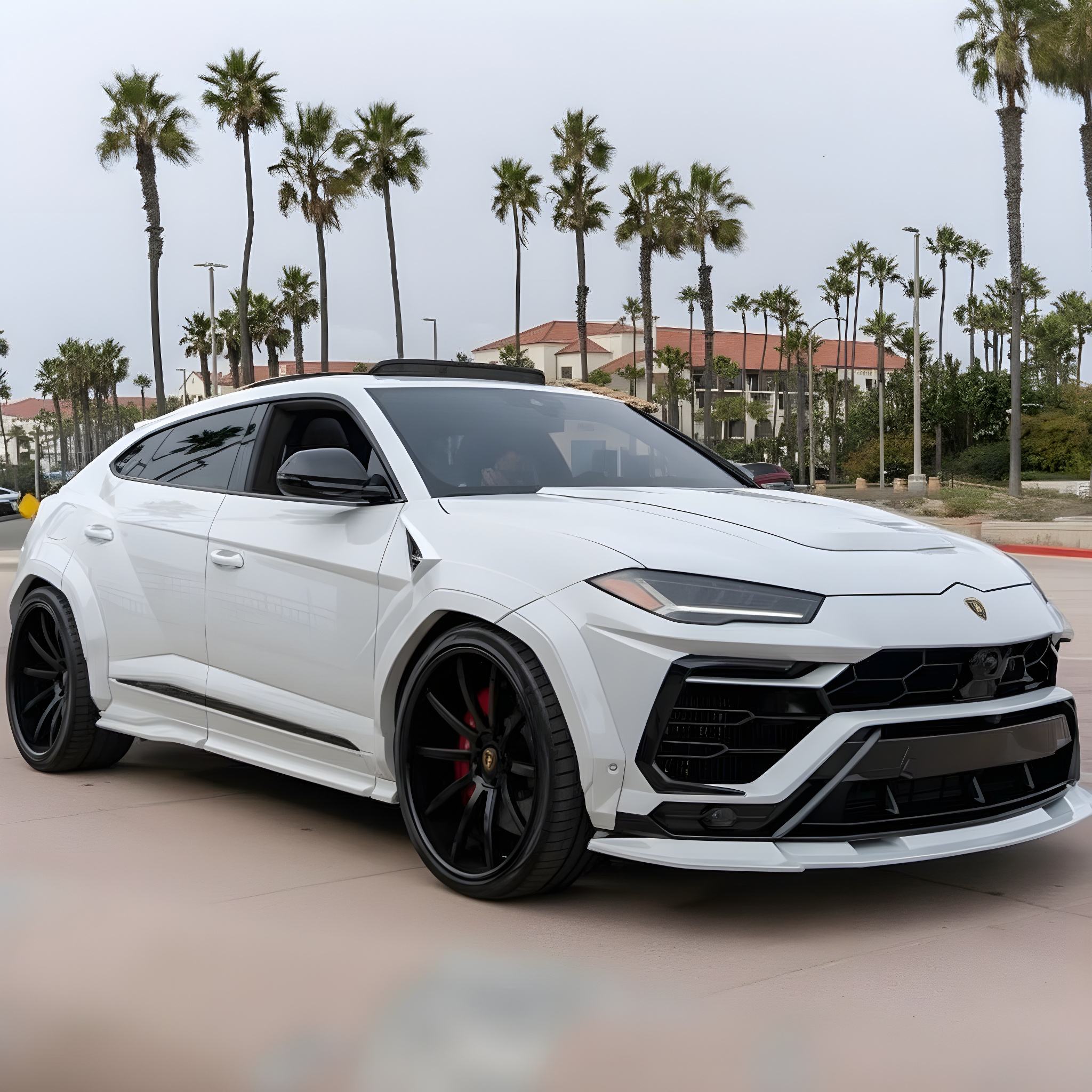 Lamborghini Urus Widebody - Bianco Monocerus on Nero Ade (Solid Gloss White on Black)
