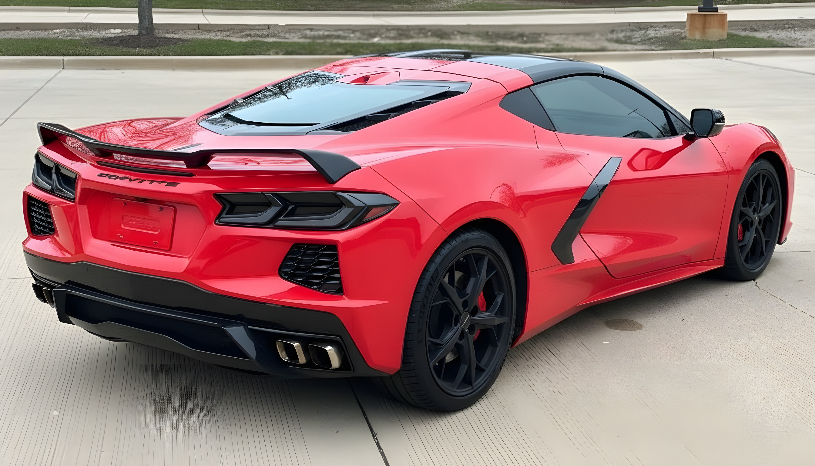 Corvette C8 Stingray 2LT - Torch Red on Adrenaline Red & Jet Black 