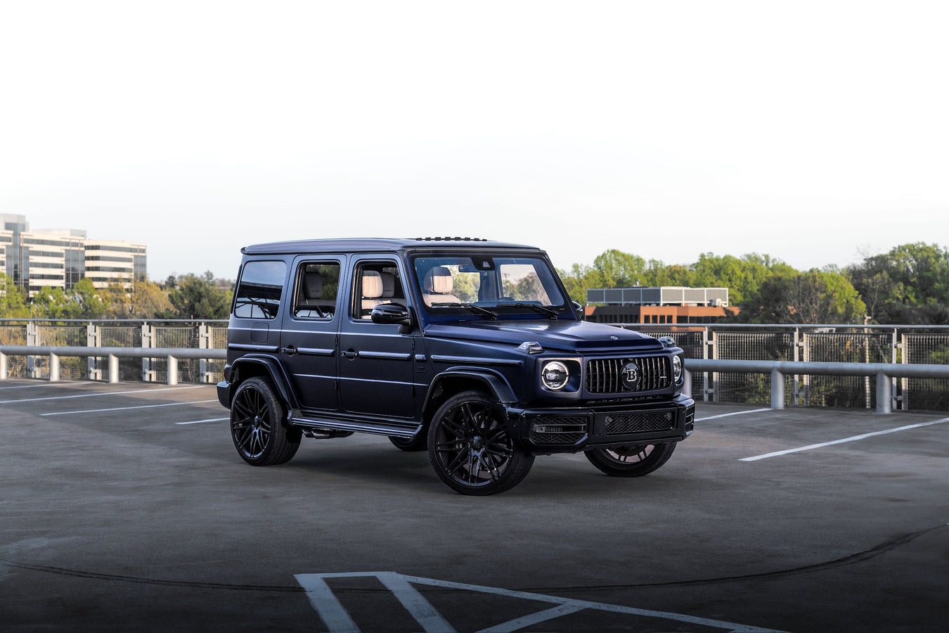 Mercedes-Benz G63 AMG - Cavansite Blue Metallic on Designo Platinum Grey & White