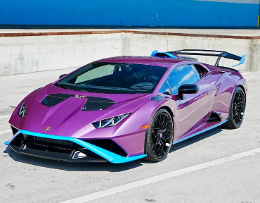 Lamborghini Huracán STO — Purple & Blue on Black