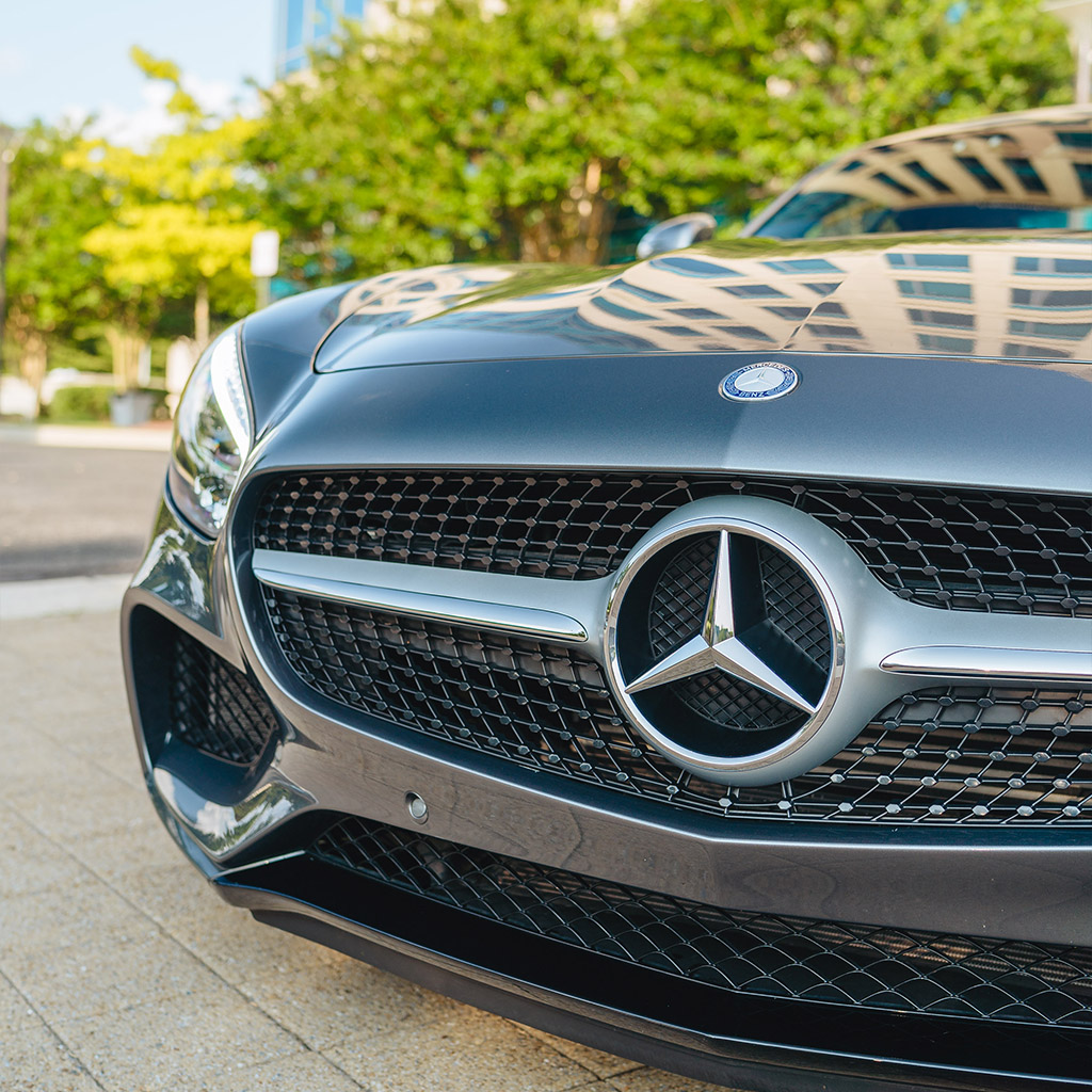 Mercedes-AMG GT S Coupe — Selenite Grey Metallic on Red Pepper & Black