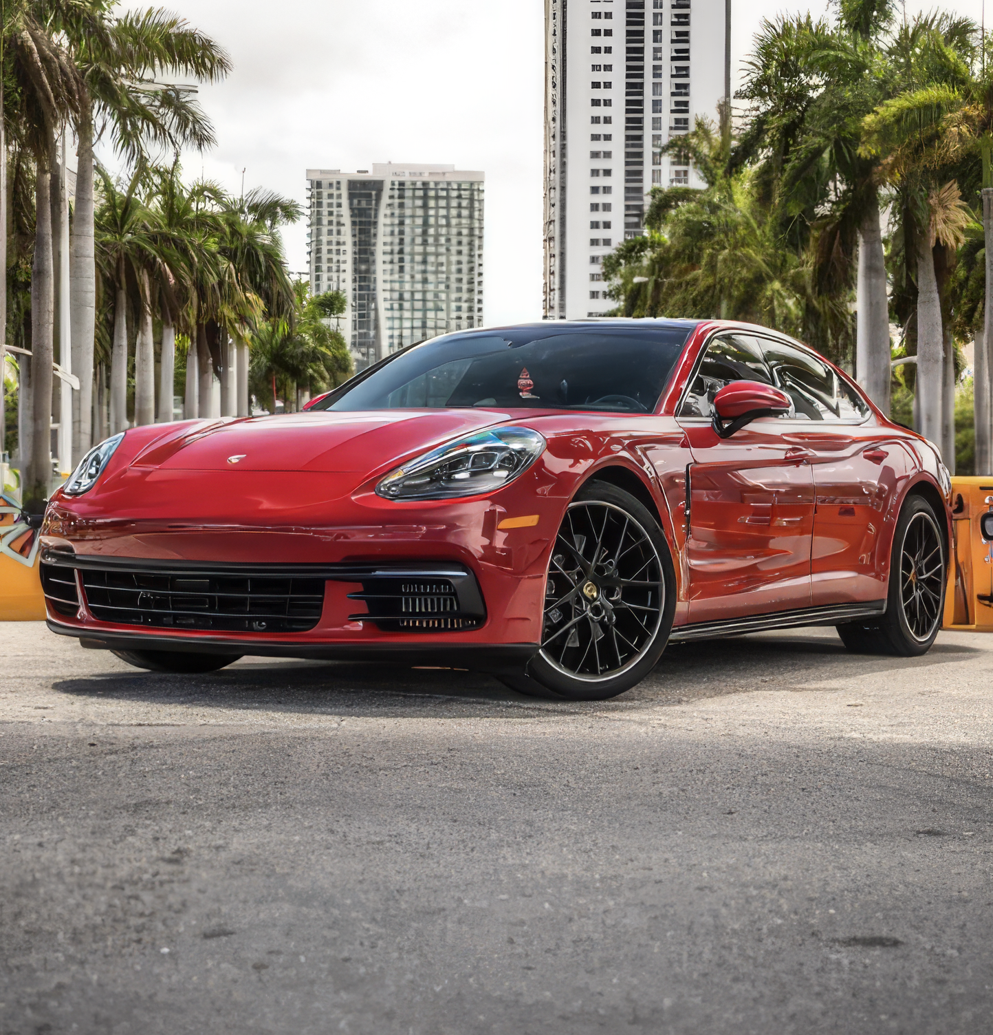 Porsche Panamera – Carmine Red on Black & Agate Grey