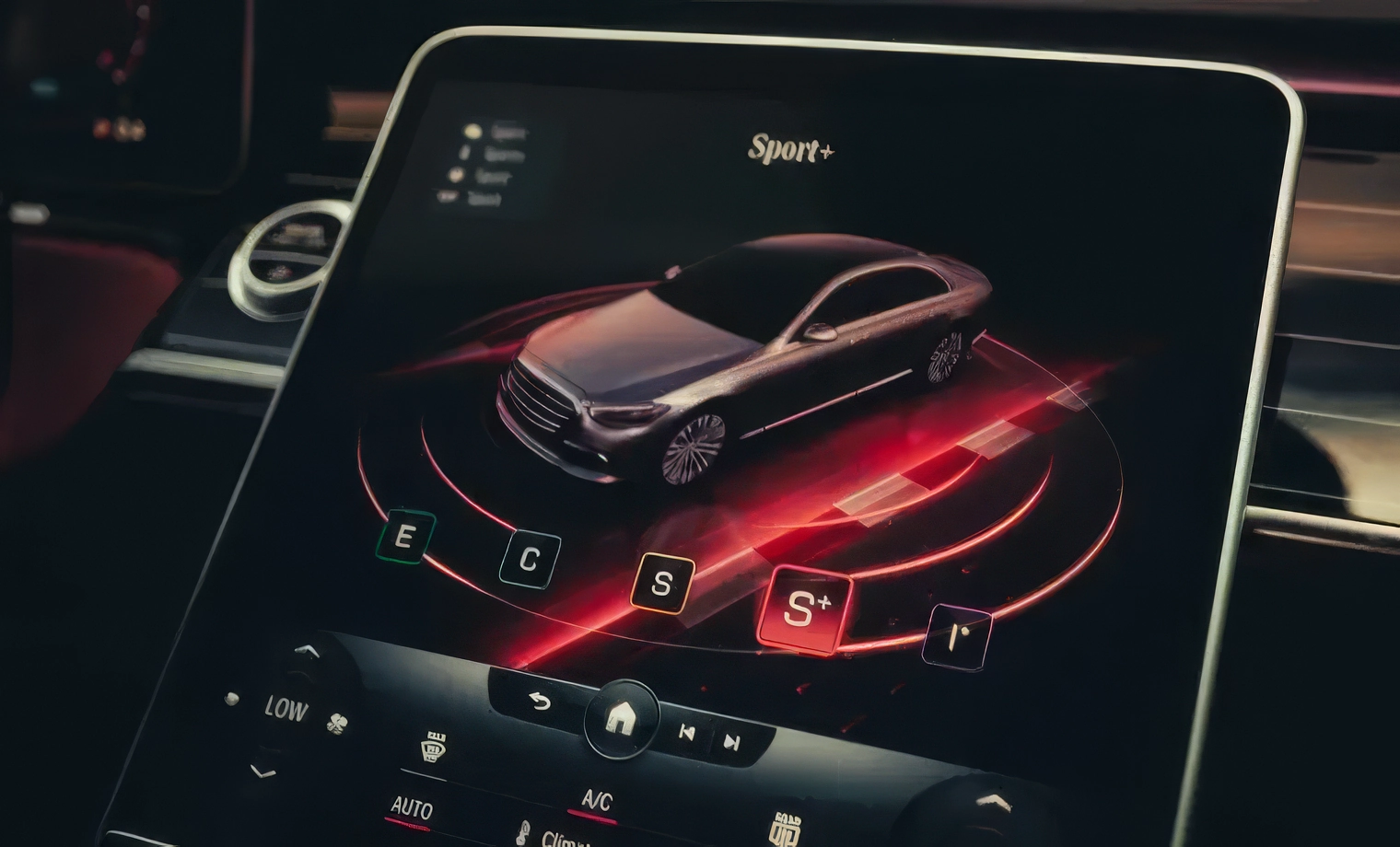 Mercedes-Benz S580 – Obsidian Black Metallic on Rubellite Red