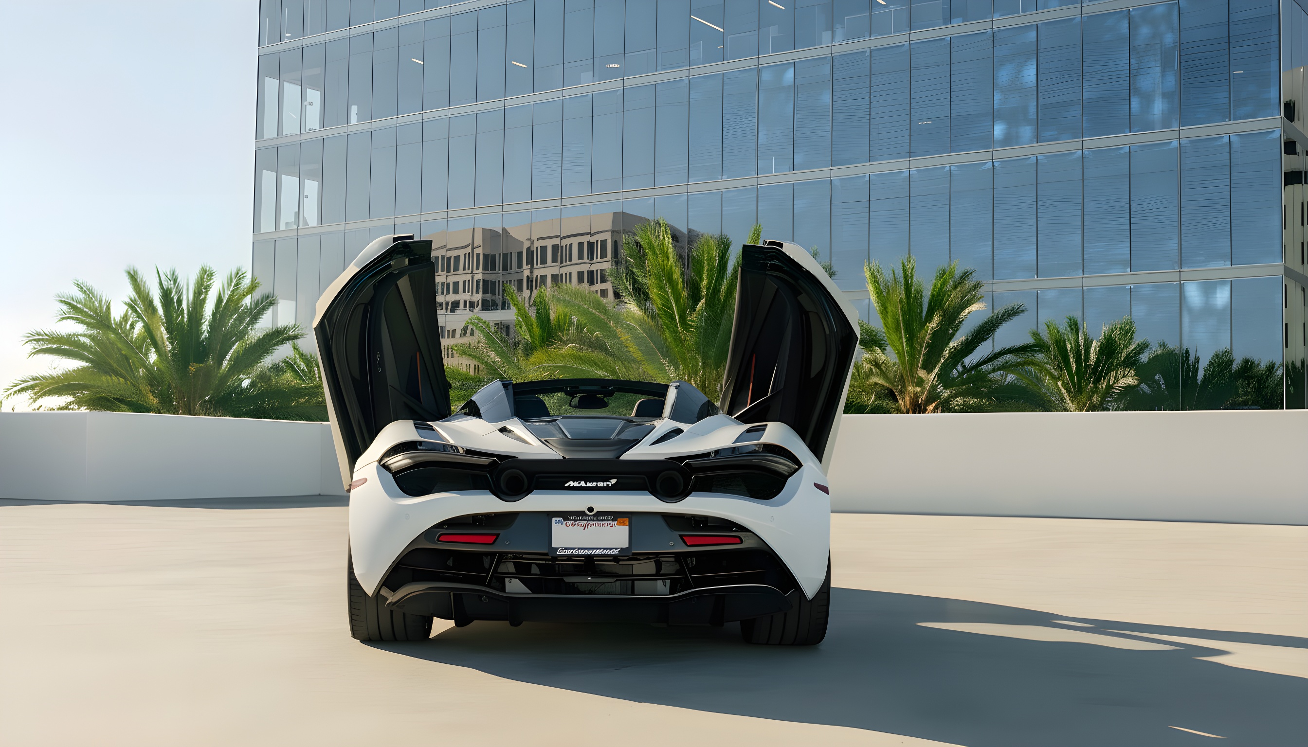 McLaren 720S Spider - Silica White Elite on Carbon Black & Red