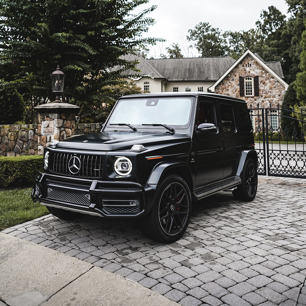 Mercedes-AMG G63 — Designo Night Black Magno on Bengal Red & Black
