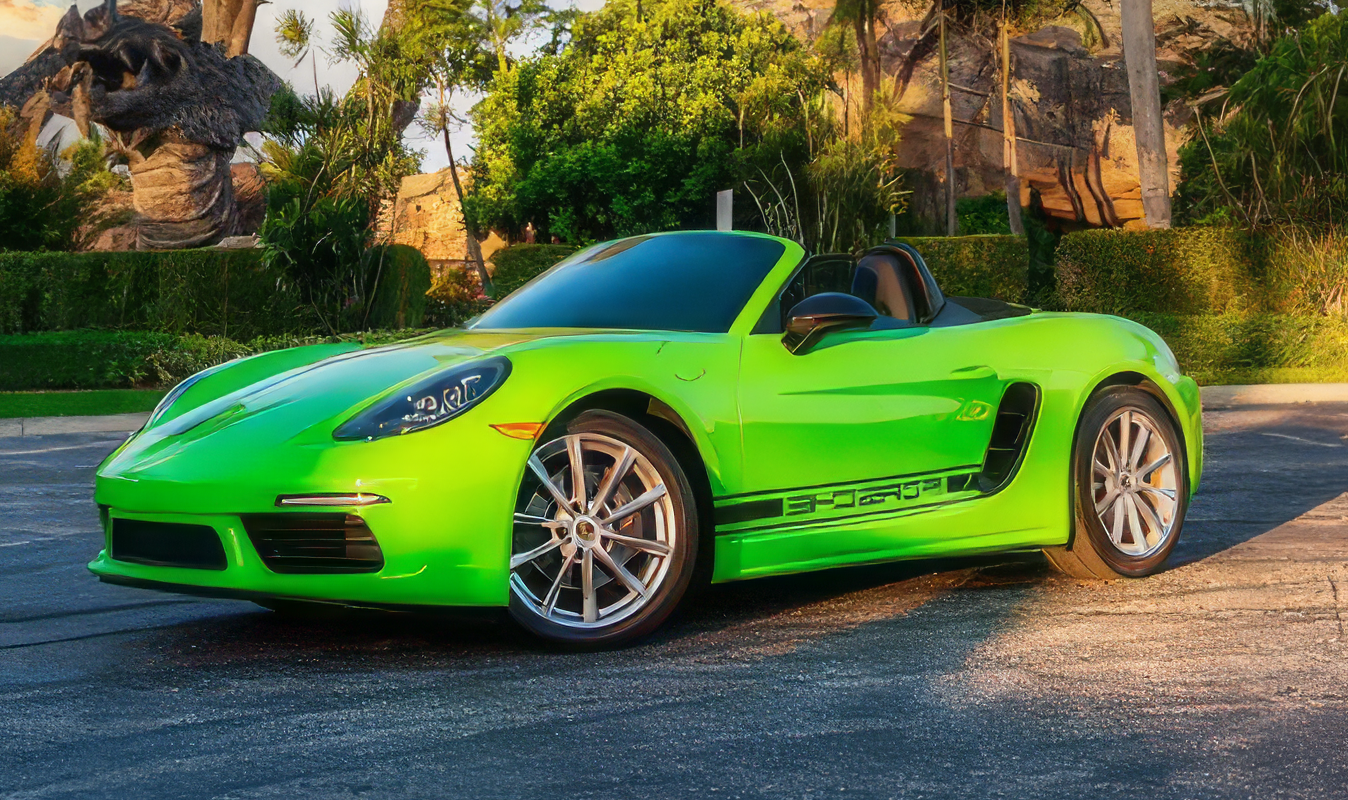 Porsche 718 Boxster Cabriolet – Lizard Green on Black