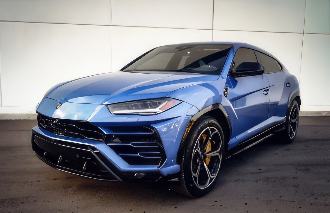 Lamborghini Urus – Blu Eleos on Nero (Metallic Blue on Black)