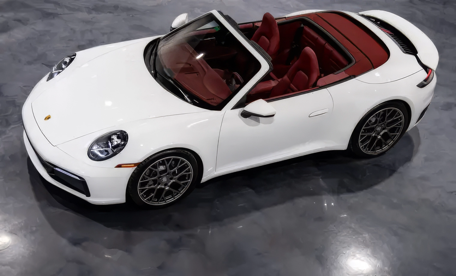 Porsche 911 Carrera 4S – Carrara White Metallic on Bordeaux Red & Black