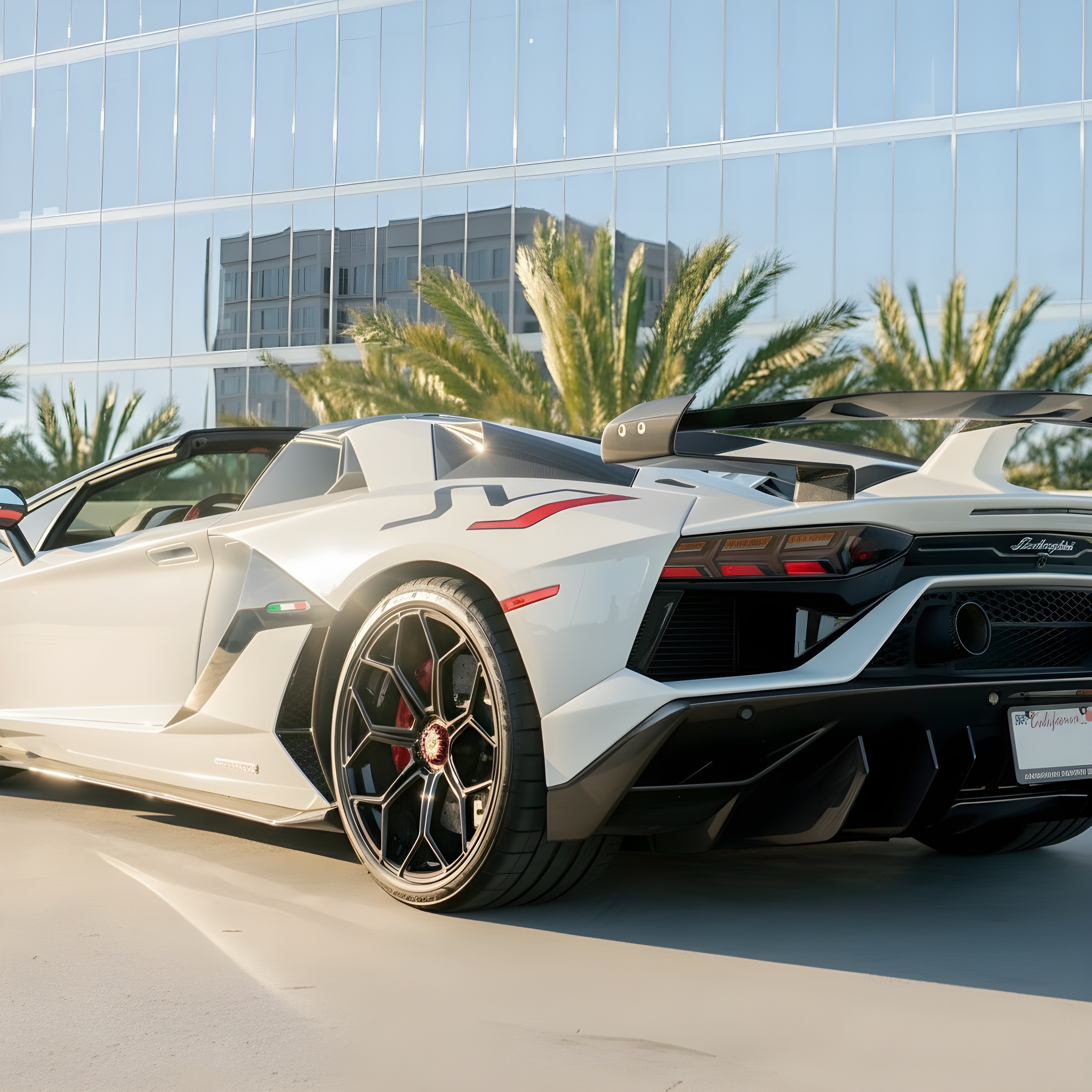 Lamborghini Aventador SVJ Roadster - Bianco Isi on Rosso Alala & Nero (Gloss White on Red & Black)