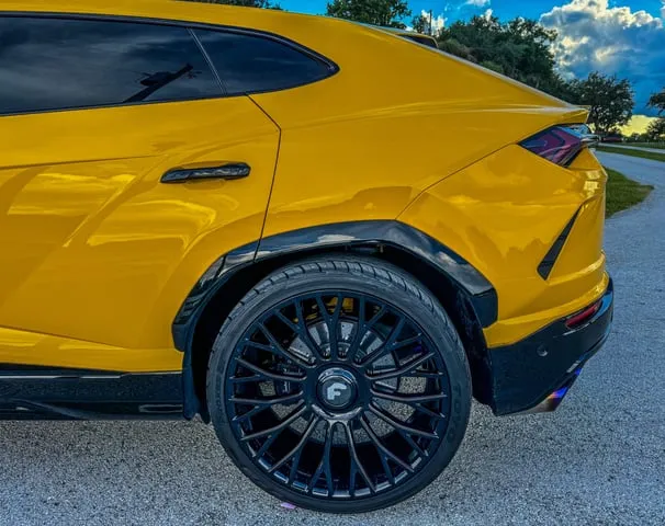 Lamborghini Urus on Forgiatos - Yellow