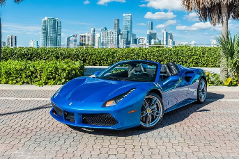 Ferrari 488 – Blue on Black