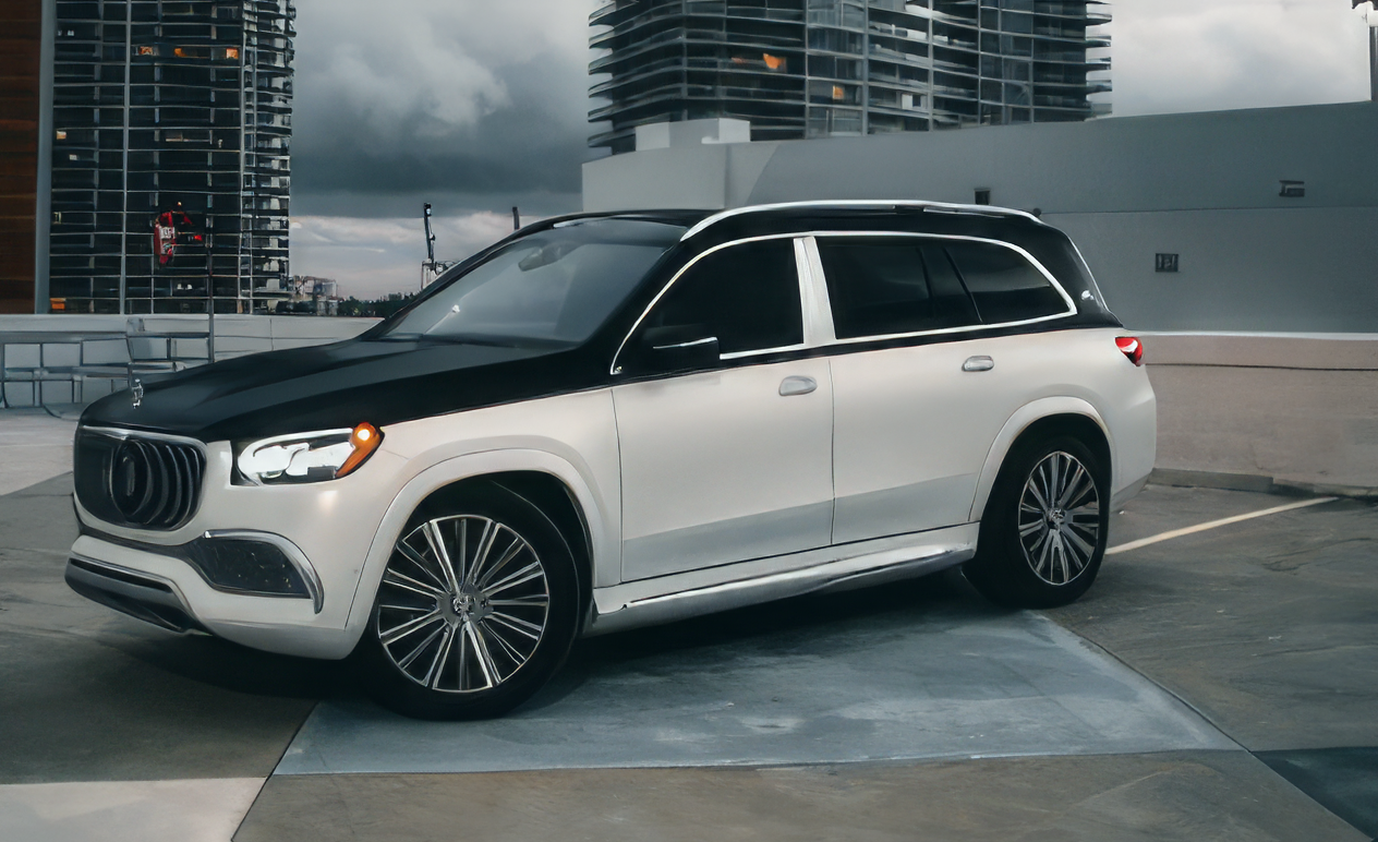 Maybach GLS 600 – Obsidian Black Metallic & Diamond Bright White on Black & Porcelain 