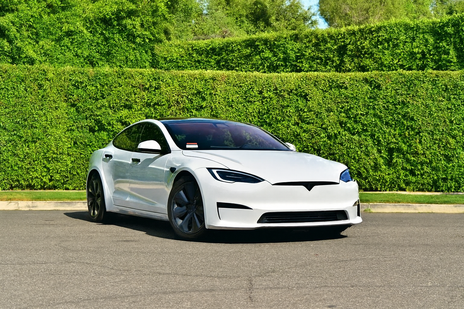 Tesla Model S Plaid - Pearl White on Black