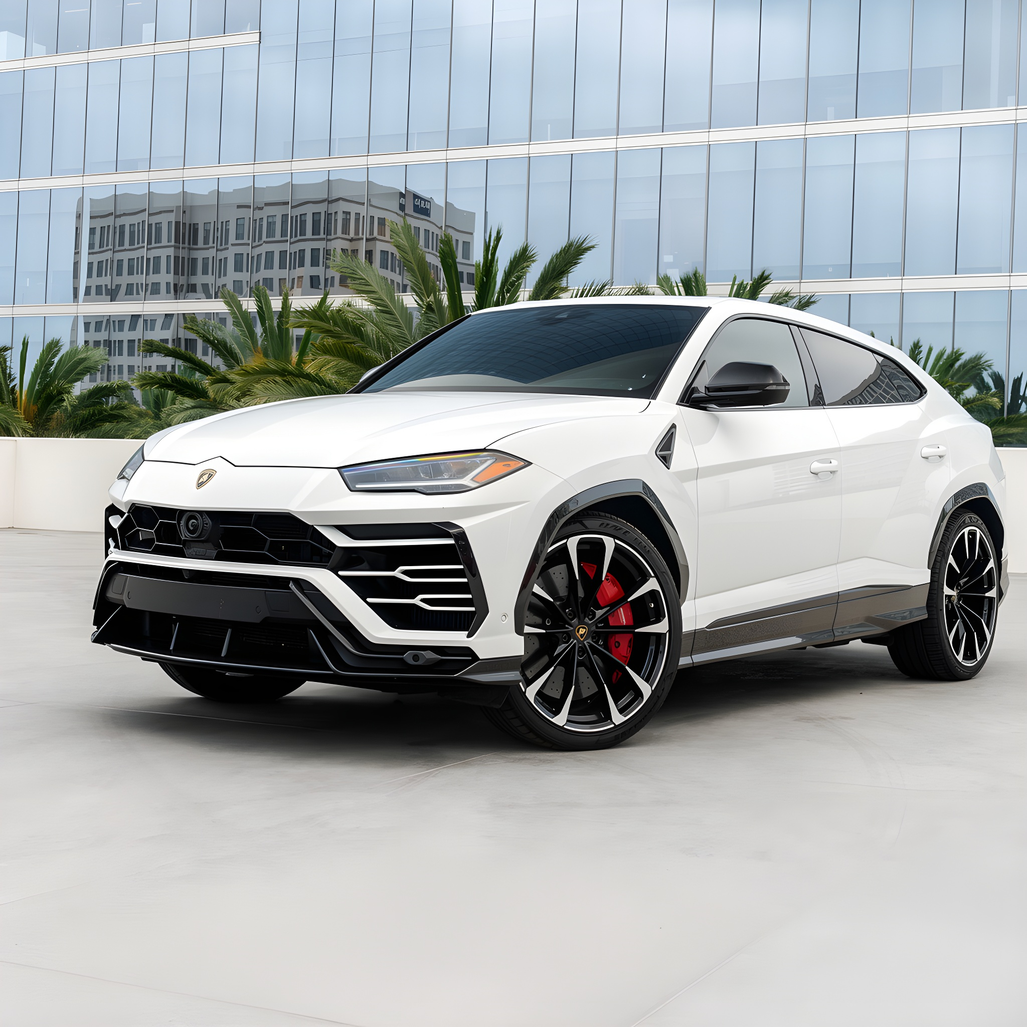Lamborghini Urus - Bianco Monocerus on Nero (Gloss White on Black)