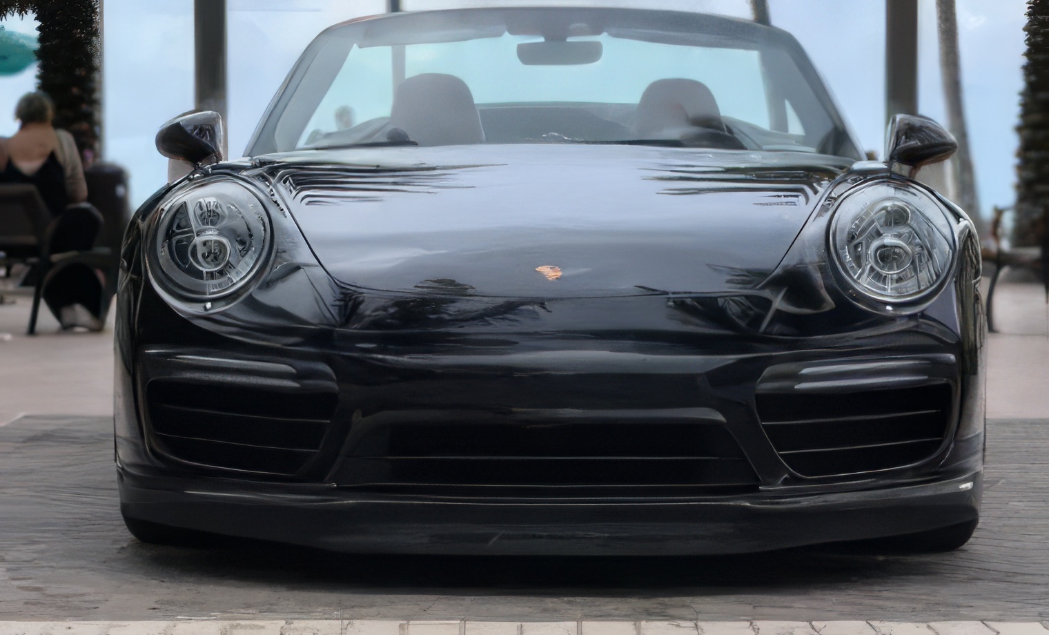 Porsche 911 Turbo S – Jet Black Metallic on Bordeaux Red & Black