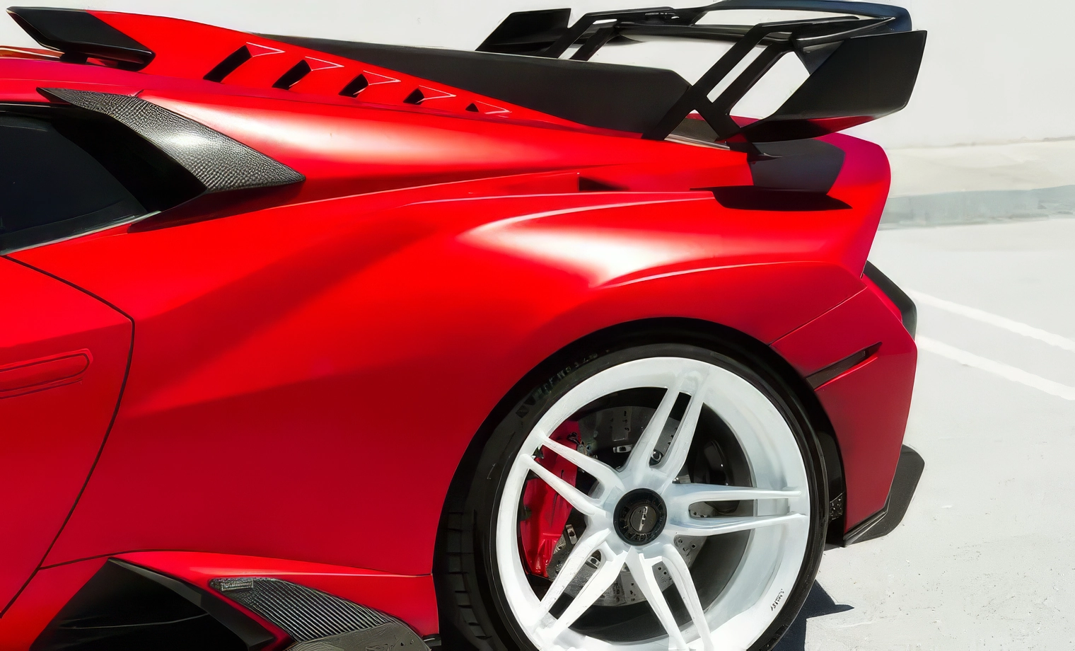 Lamborghini Huracán STO — Rosso Mars on Nero (Matte Red on Black)