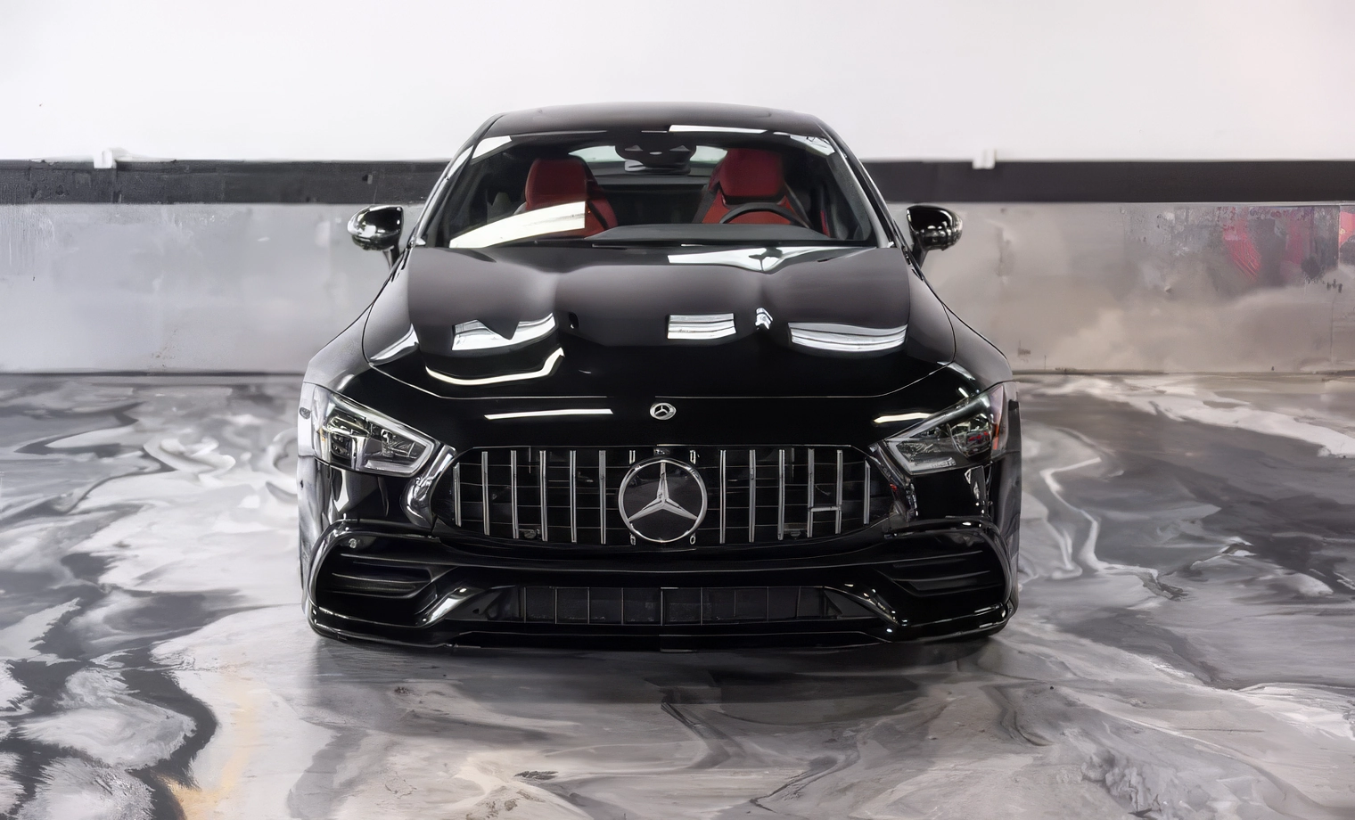 Mercedes-Benz AMG GT43 – Obsidian Black Metallic on Classic Red & Black