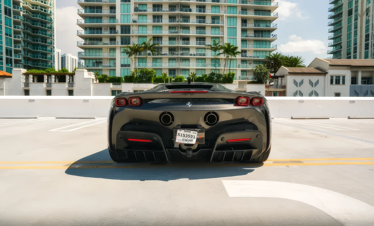 Ferrari SF90 Stradale — Grigio Silverstone on Cuoio (Gunmetal Grey on Tan)