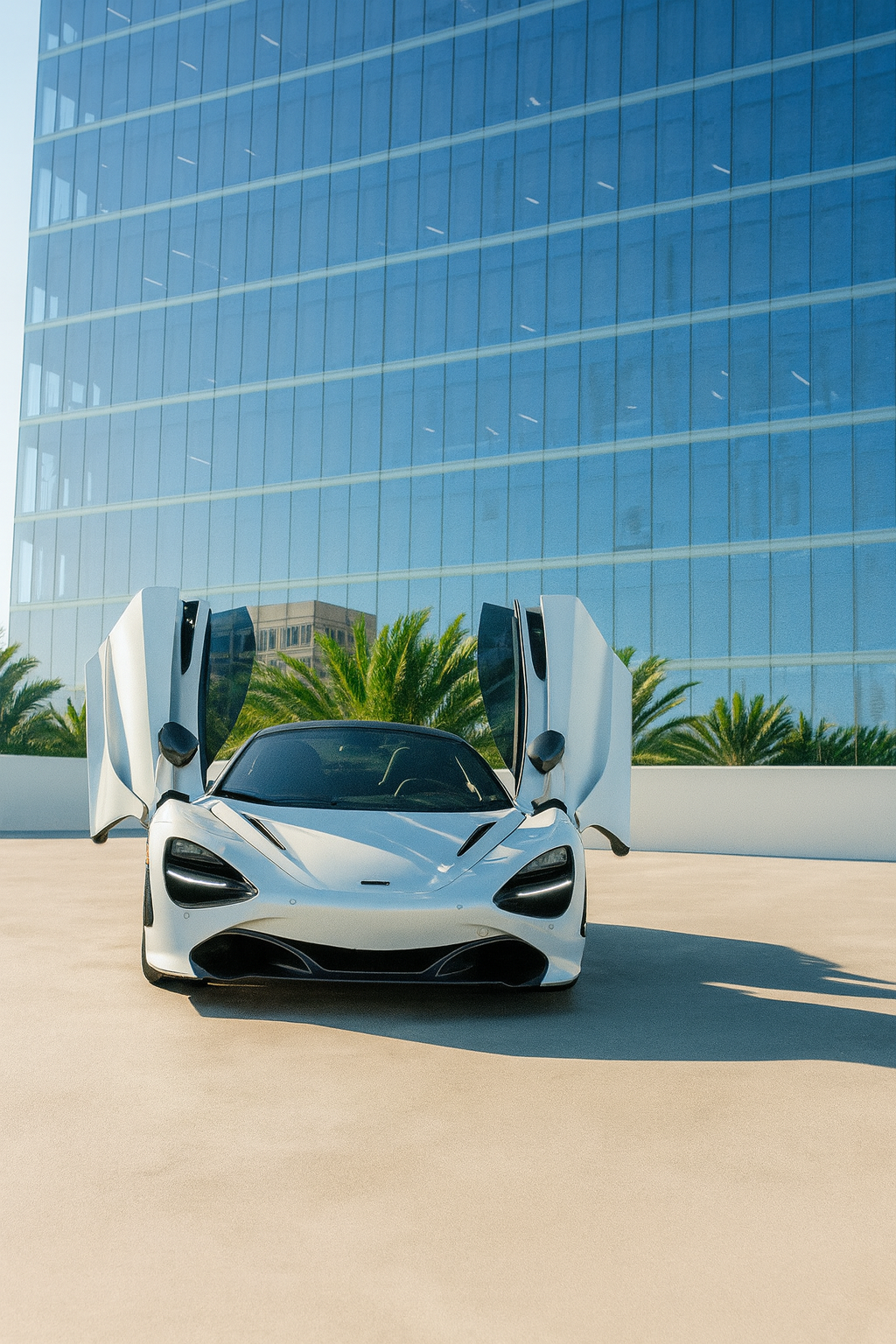 McLaren 720S Spider - Silica White Elite on Carbon Black & Red