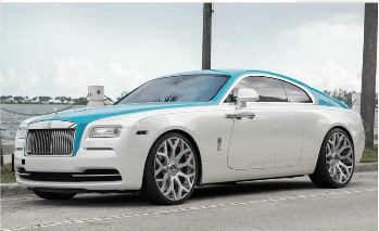 Rolls Royce Wraith – Teal & White on White