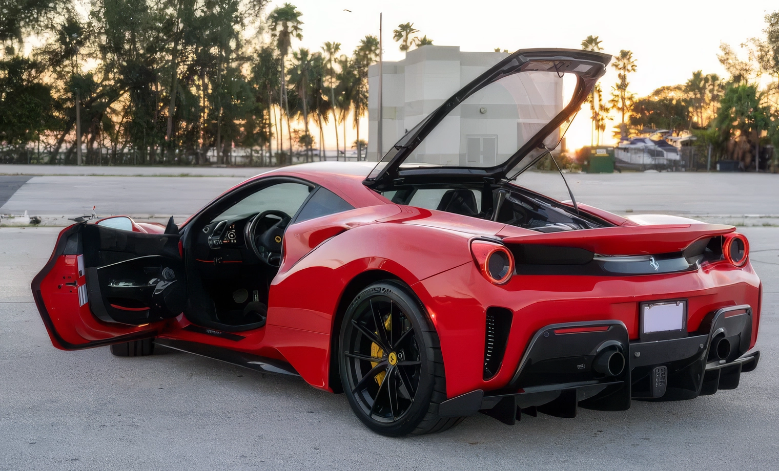 Ferrari 488 Pista — Rosso Corso on Nero (Ferrari Red on Black)