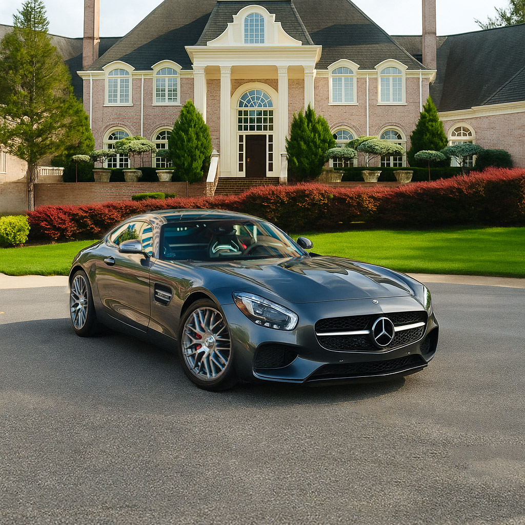 Mercedes-AMG GT S Coupe — Selenite Grey Metallic on Red Pepper & Black