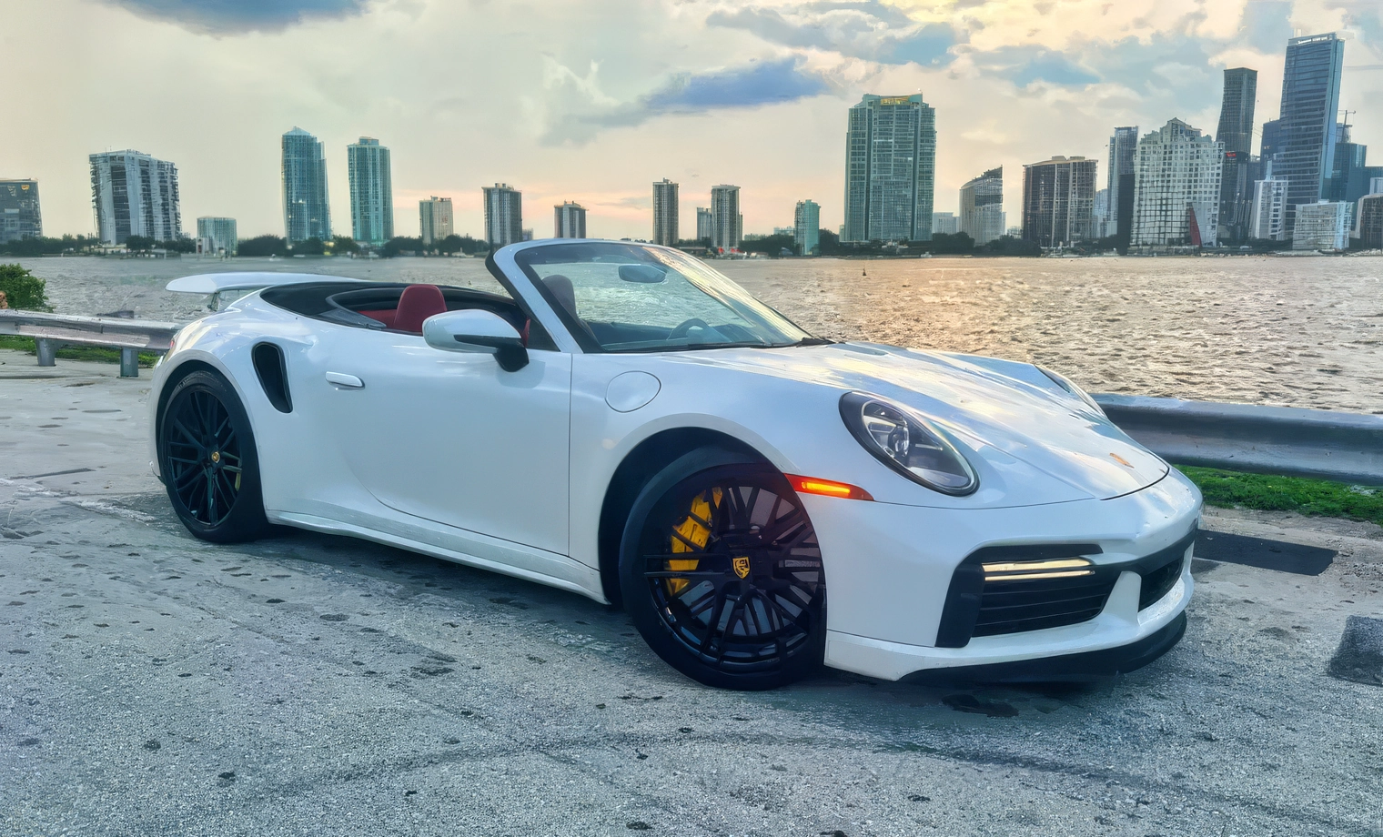 Porsche 911 Turbo S – Carrara White Metallic on Bordeaux Red