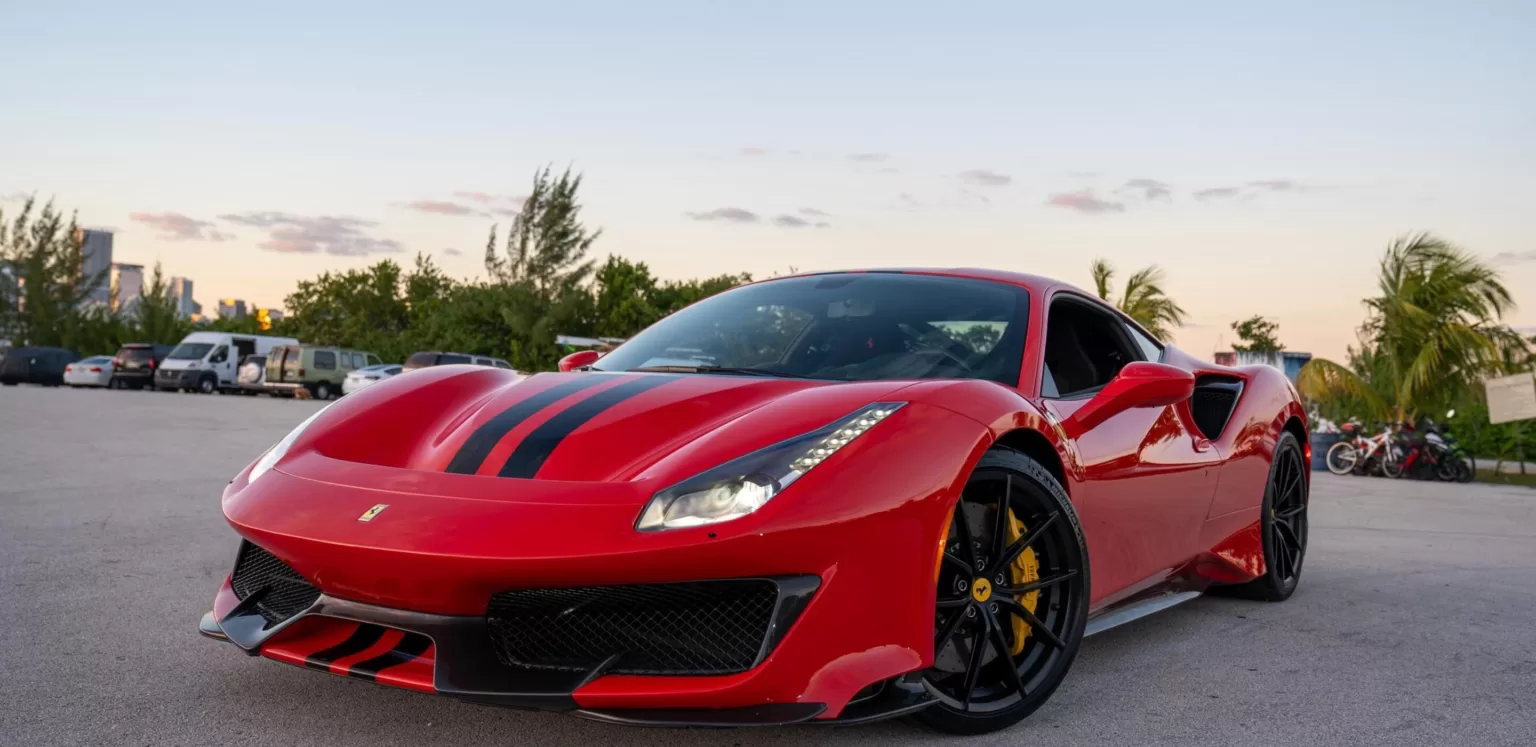 Ferrari 488 Pista — Rosso Corso on Nero (Ferrari Red on Black)
