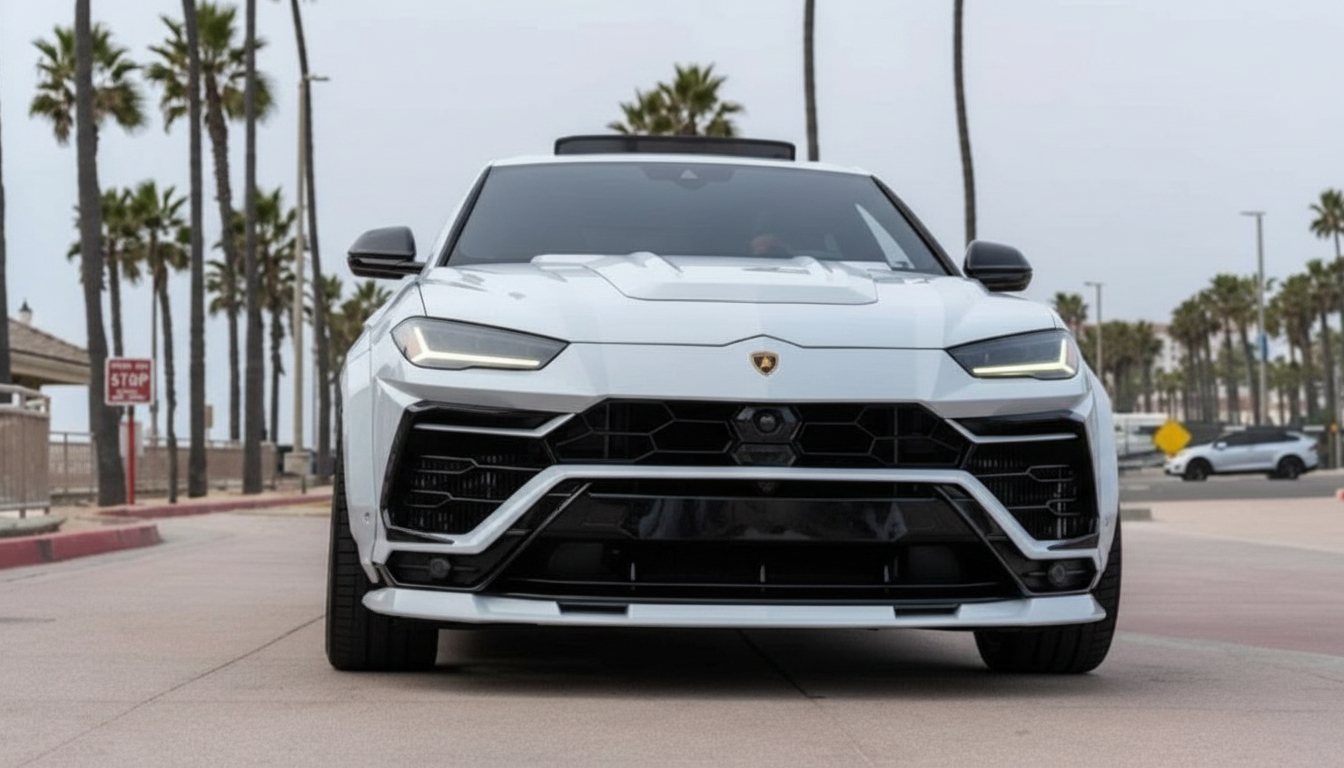 Lamborghini Urus Widebody - Bianco Monocerus on Nero Ade (Solid Gloss White on Black)