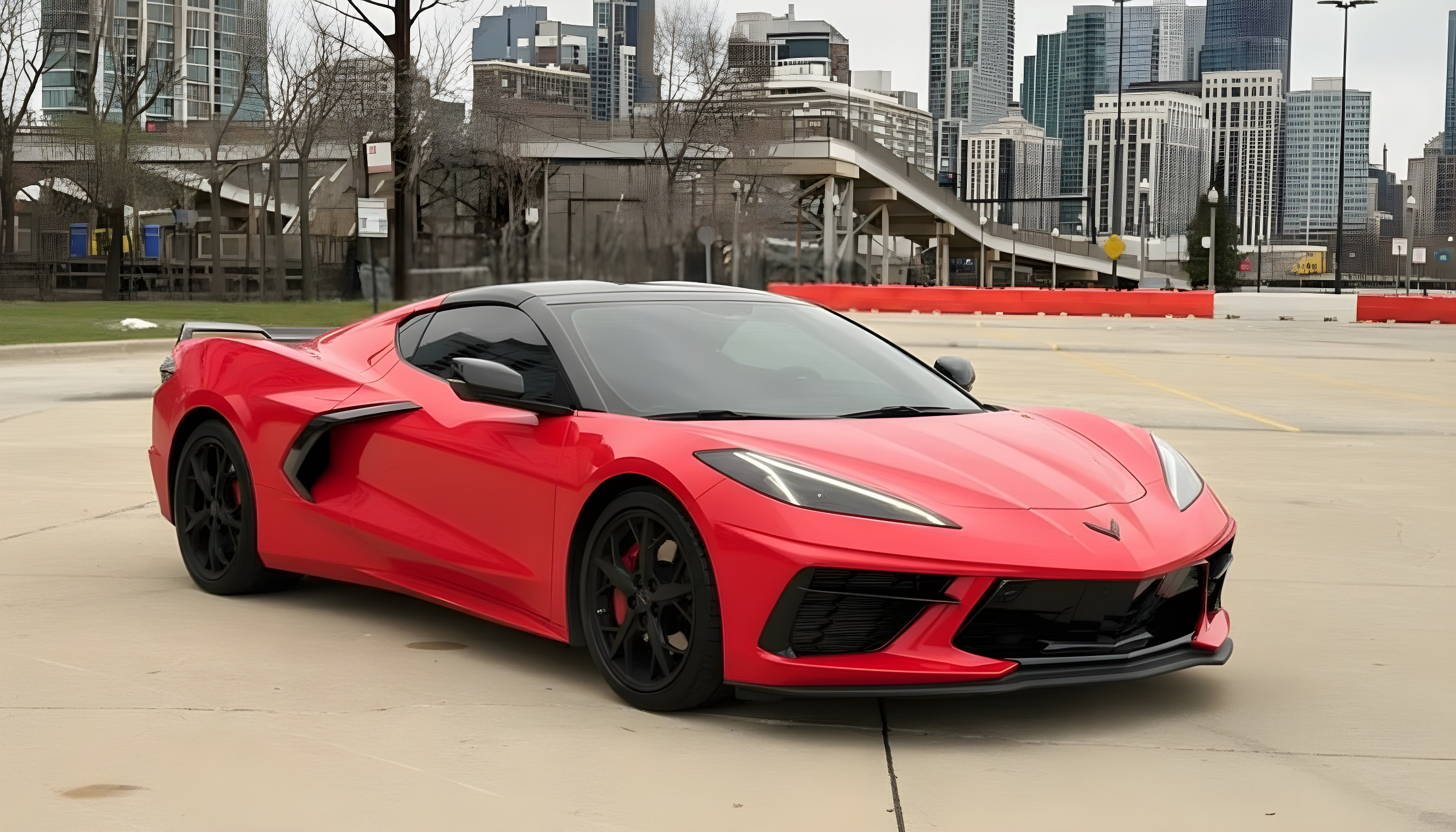 Corvette C8 Stingray 2LT - Torch Red on Adrenaline Red & Jet Black 