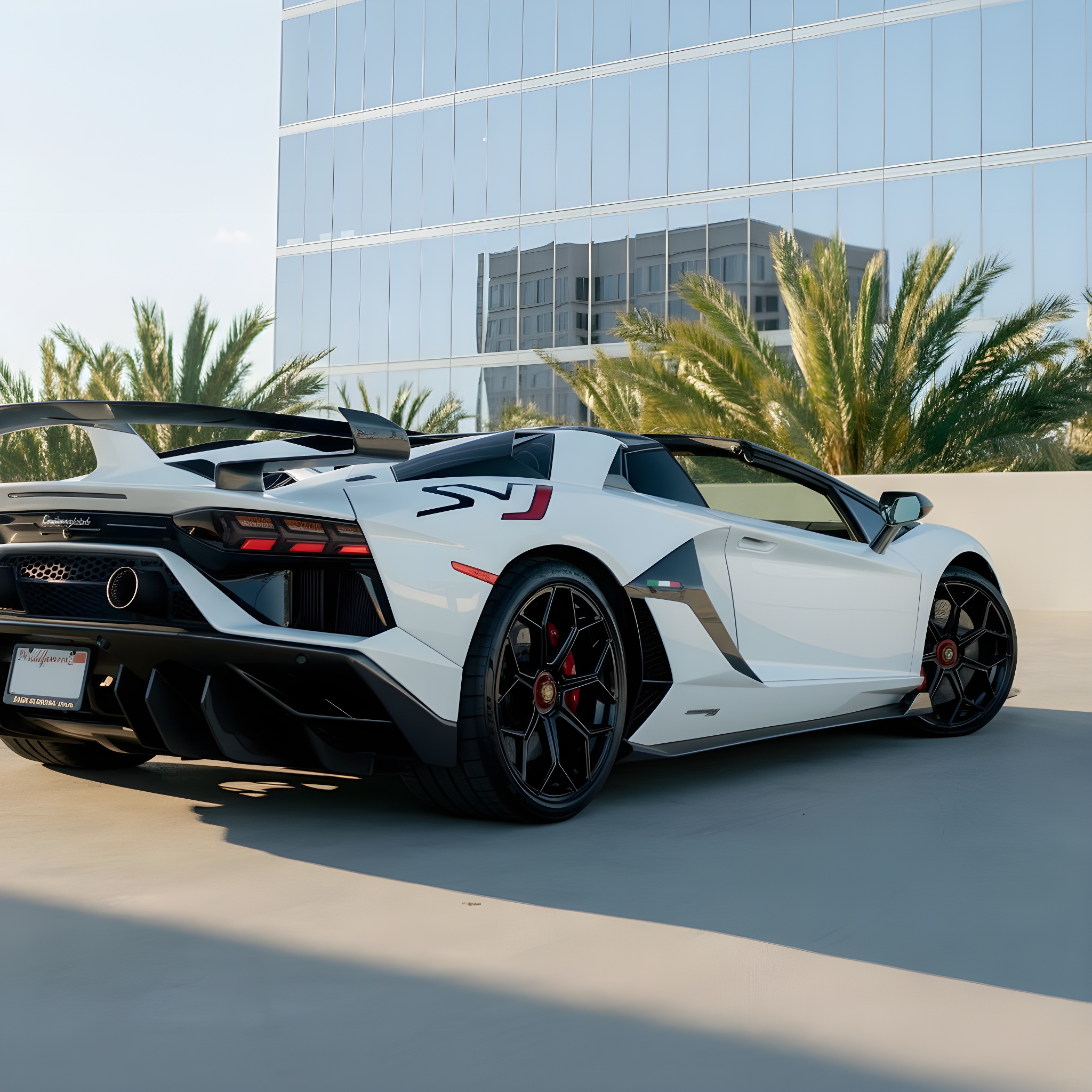 Lamborghini Aventador SVJ Roadster - Bianco Isi on Rosso Alala & Nero (Gloss White on Red & Black)