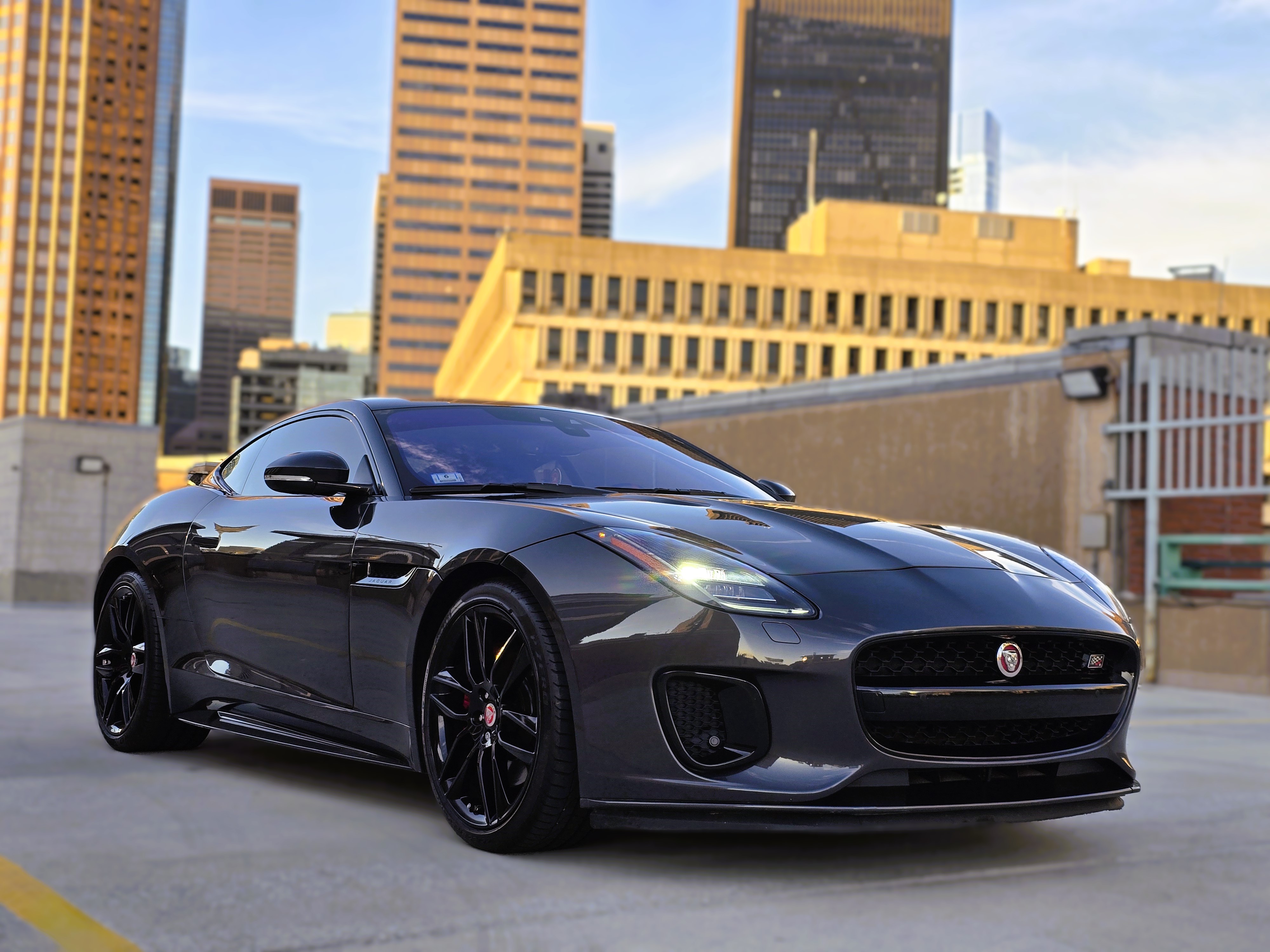 Jaguar F-Type Coupe - Dark Metallic Gray on Black