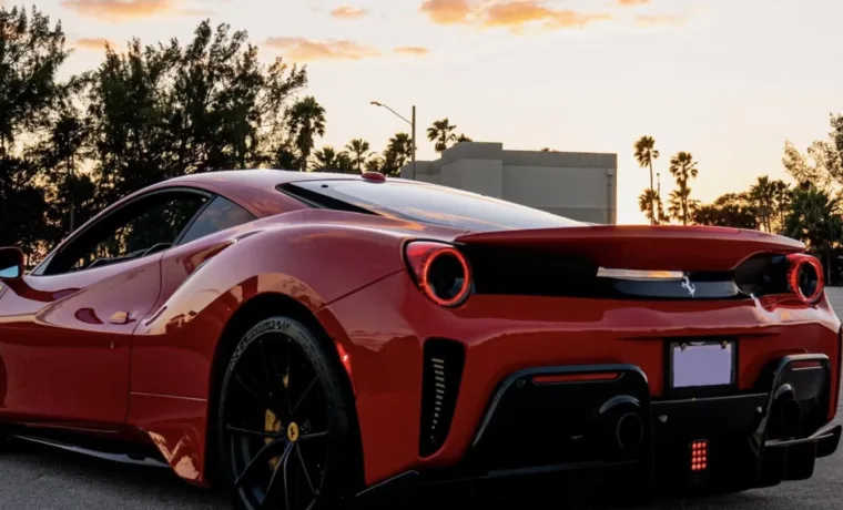 Ferrari 488 Pista — Red on Black