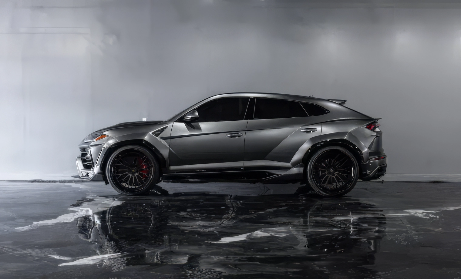 Lamborghini Urus Wide Body – Grigio Titans on Nero (Matte Dark Gray on Black)