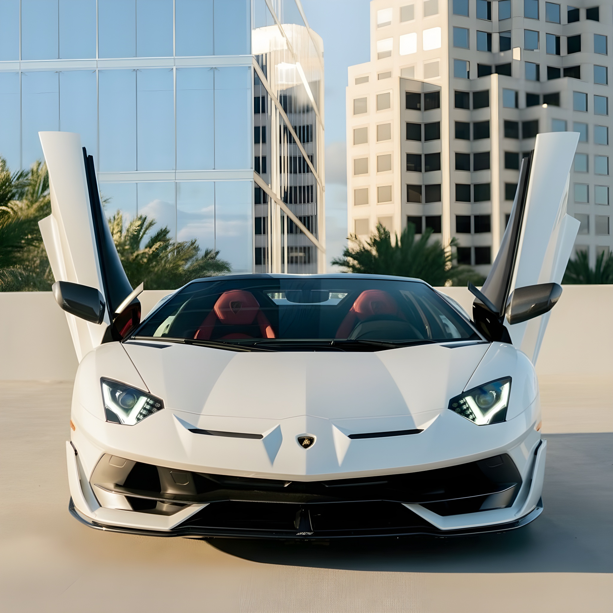 Lamborghini Aventador SVJ Roadster - Bianco Isi on Rosso Alala & Nero (Gloss White on Red & Black)