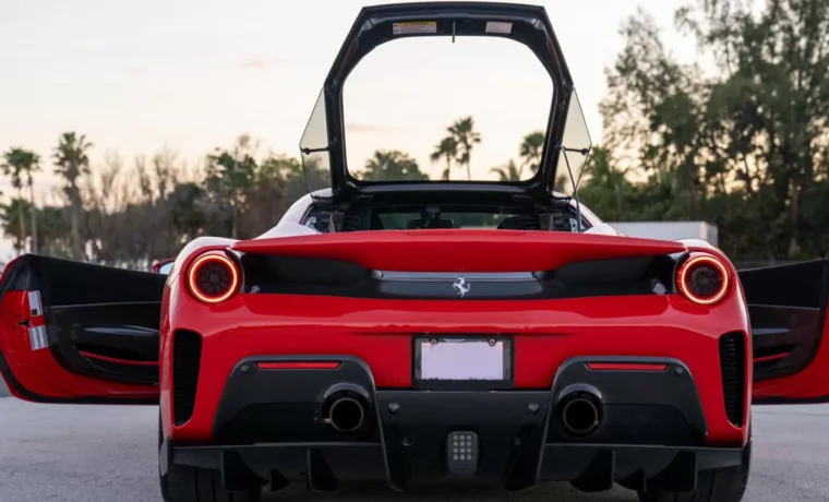 Ferrari 488 Pista — Red on Black