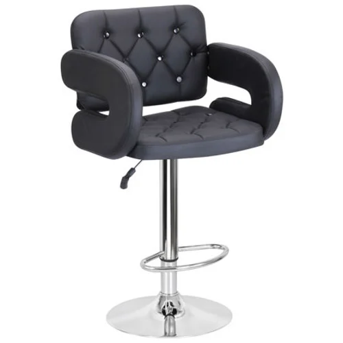 Black Adjustable Bar Stool By Andaaz