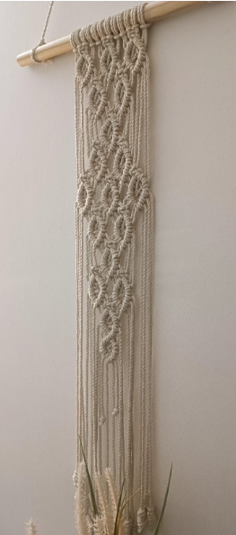 Featuring Macrame diamond pattern Art Wall Hanging in Cotton