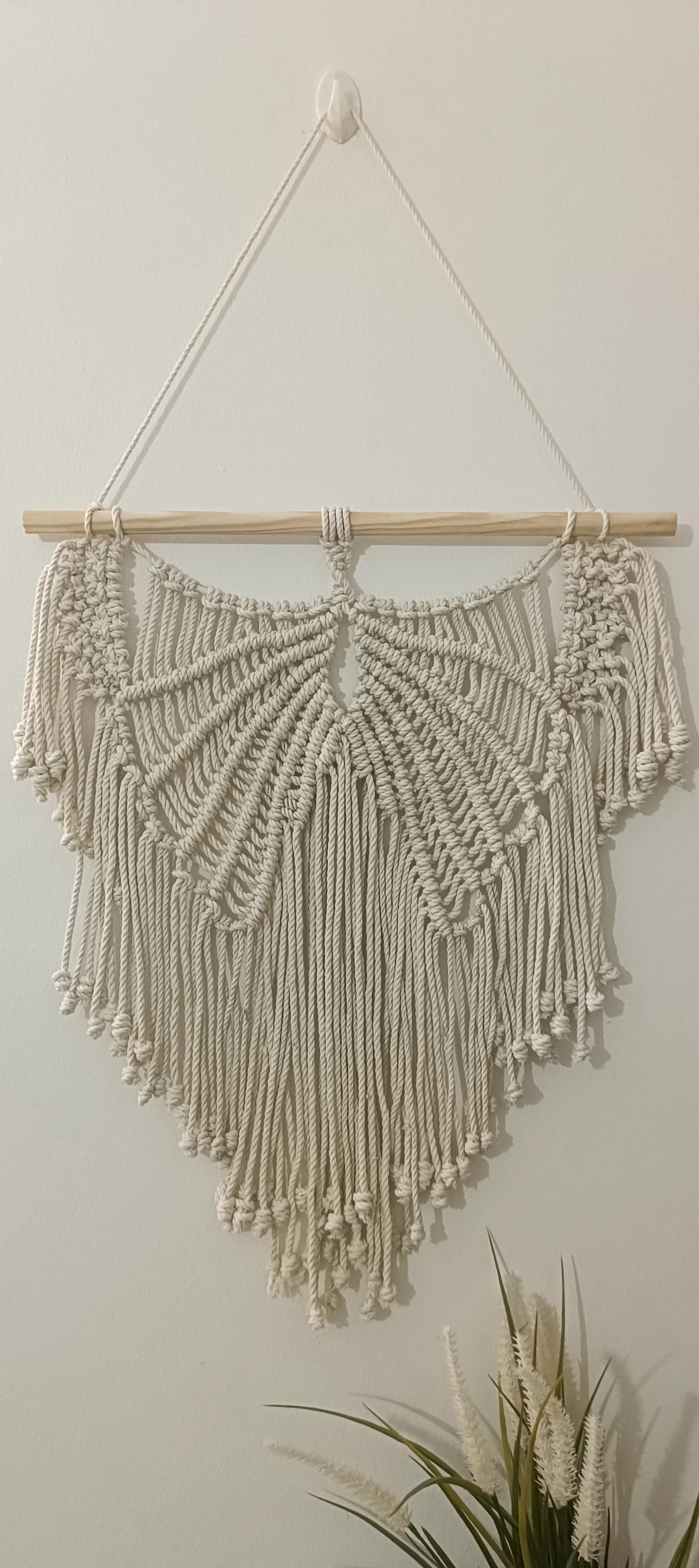 Lucky Angel Wings Macrame Wall Hanging Art | Bohemian Wall Art