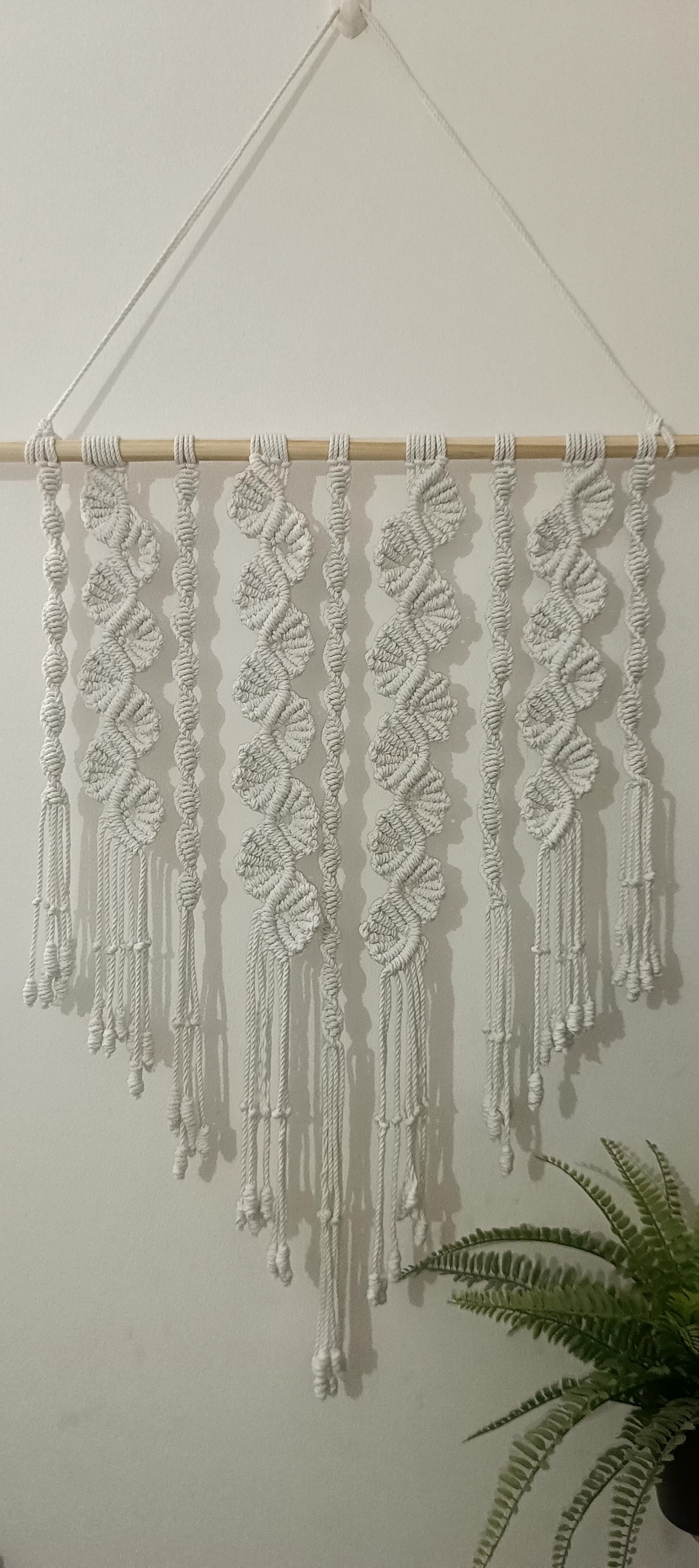 Wonderful  Petals Pattern Macrame Wall hanging 80L X 50W Cms