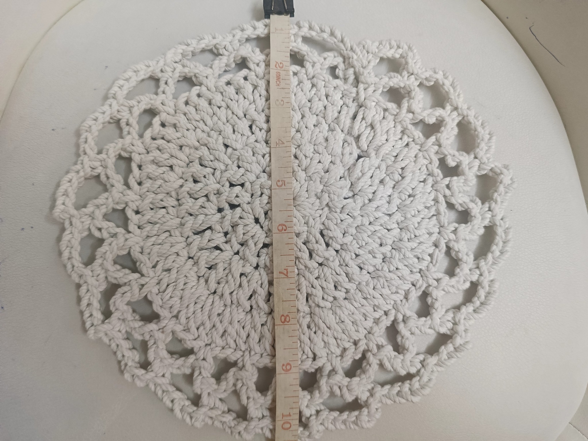 Handmade Crochet Round Placemat - Elegant & Versatile Table Decor