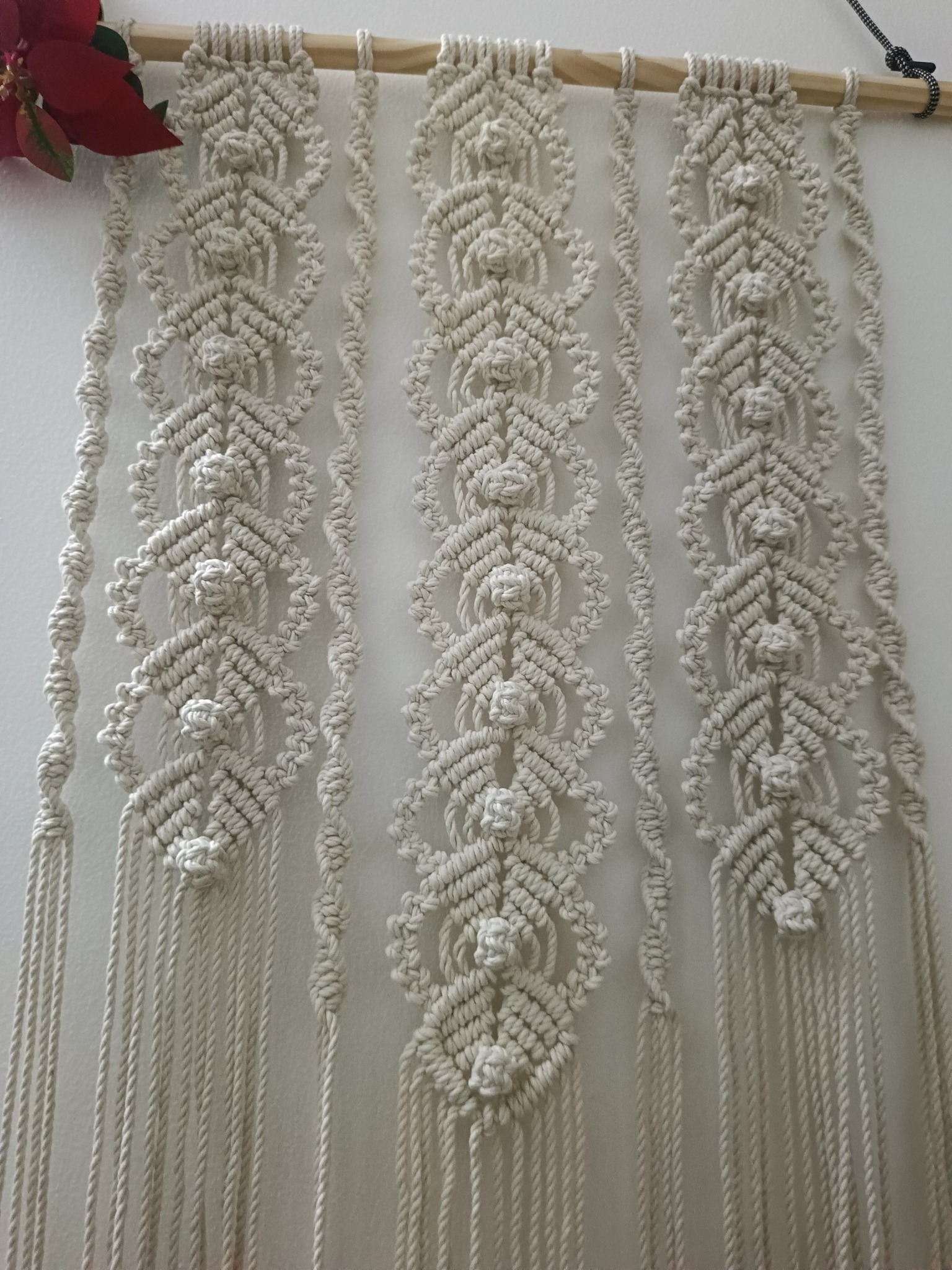 Flower leaf Pattern Macrame Wall hanging art