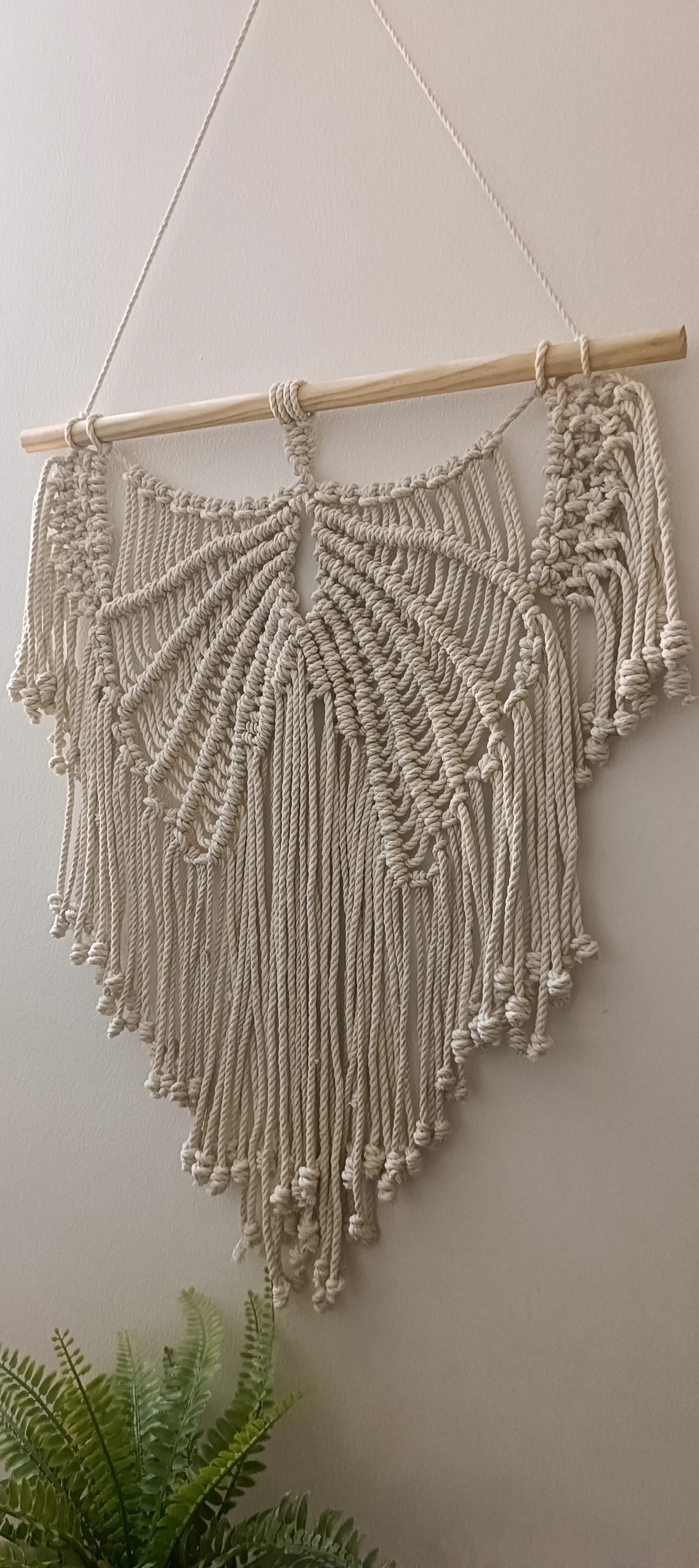 Lucky Angel Wings Macrame Wall Hanging Art | Bohemian Wall Art