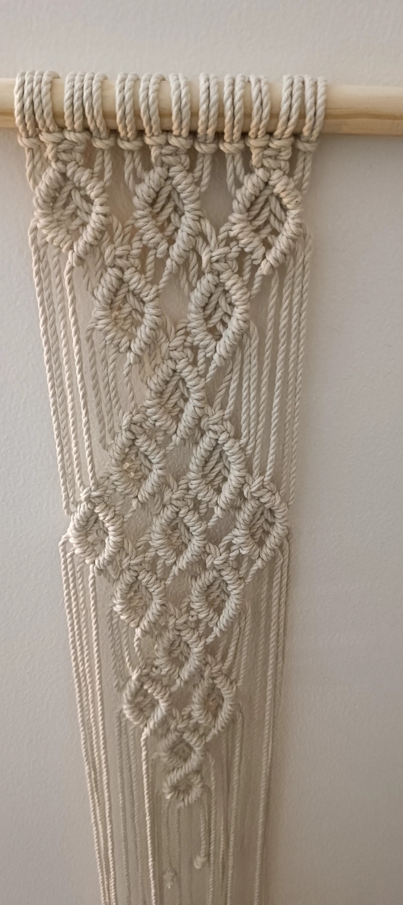 Featuring Macrame diamond pattern Art Wall Hanging in Cotton