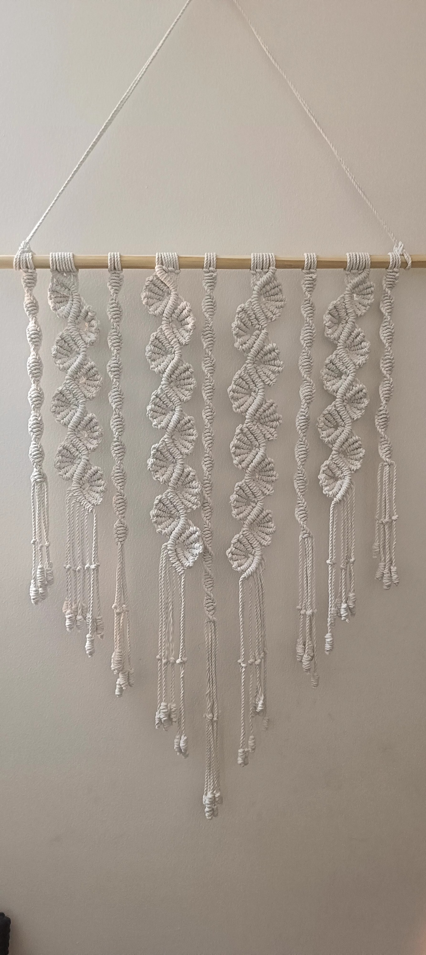 Wonderful  Petals Pattern Macrame Wall hanging 80L X 50W Cms