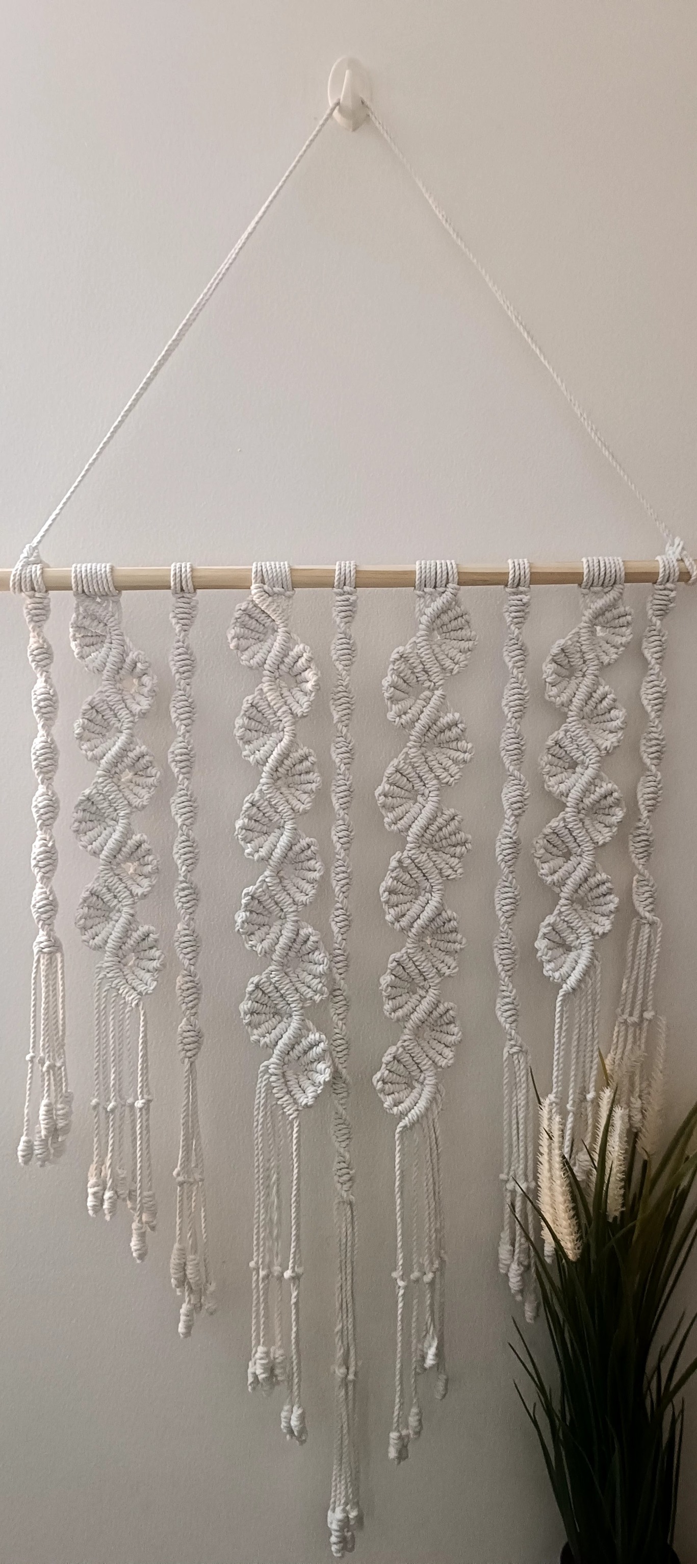Wonderful  Petals Pattern Macrame Wall hanging 80L X 50W Cms