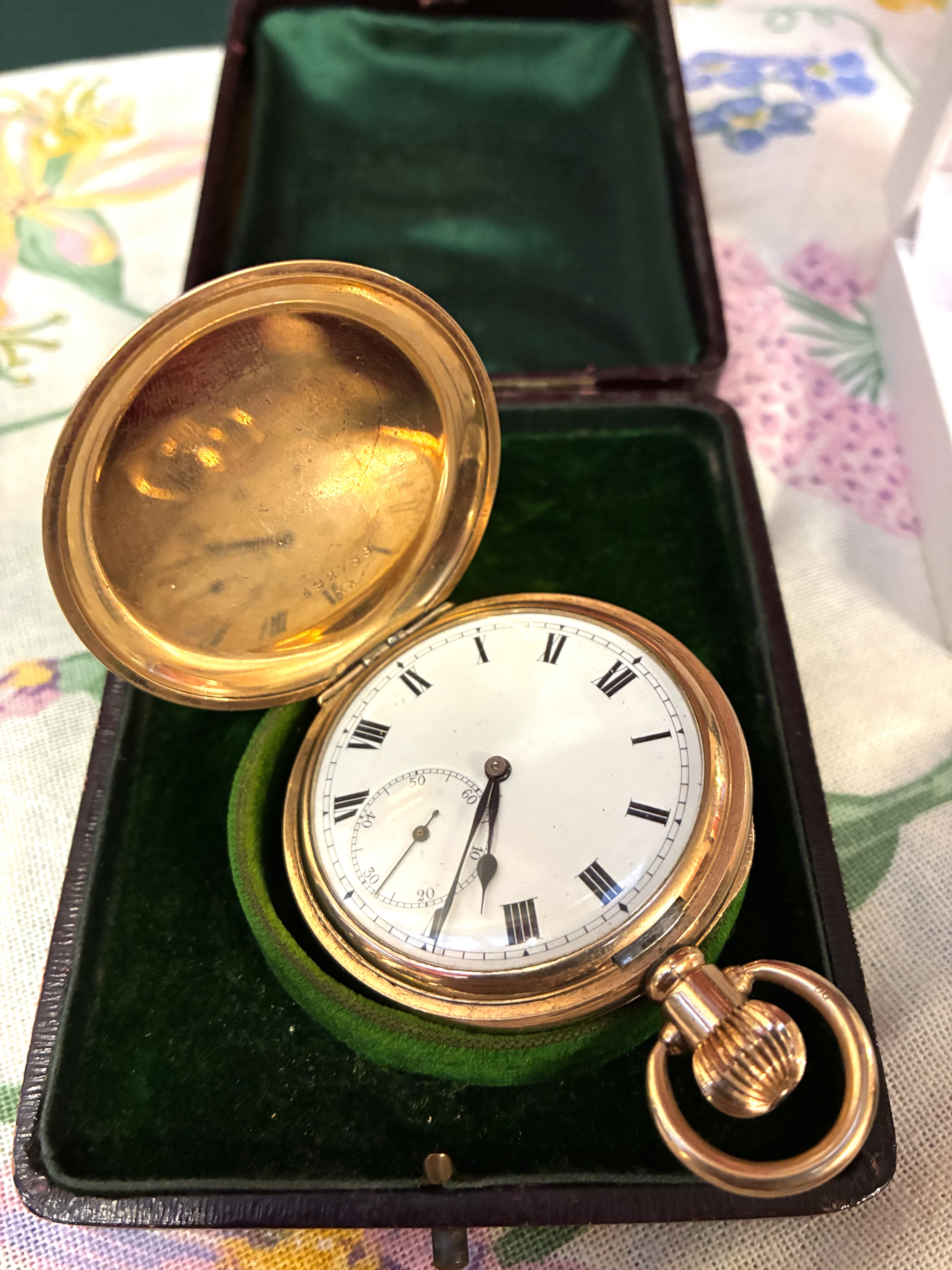 Dennison Hunter-Cased Pocket Watch, Rolled Gold