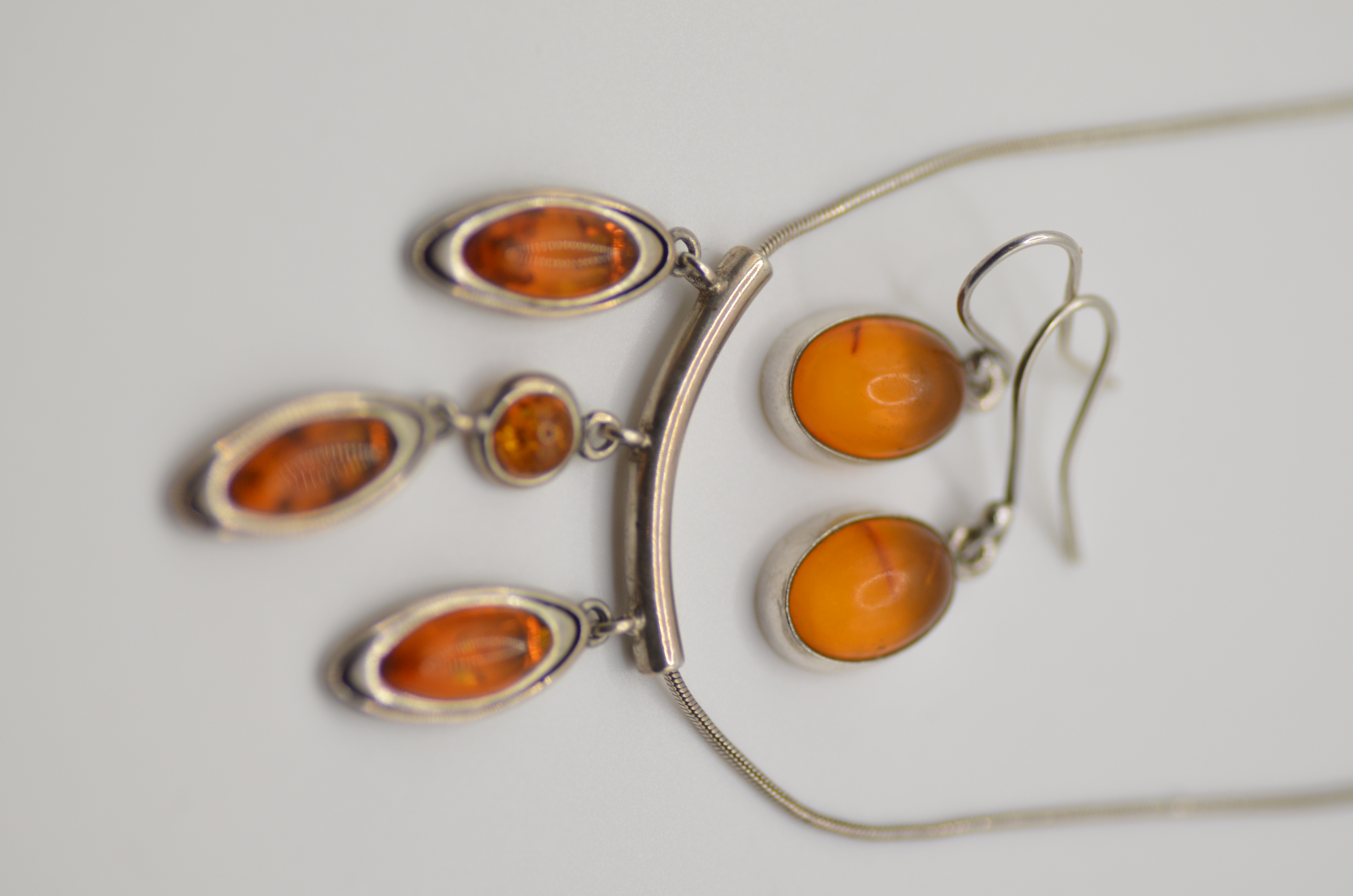 Vintage French Amber Droplet Set
