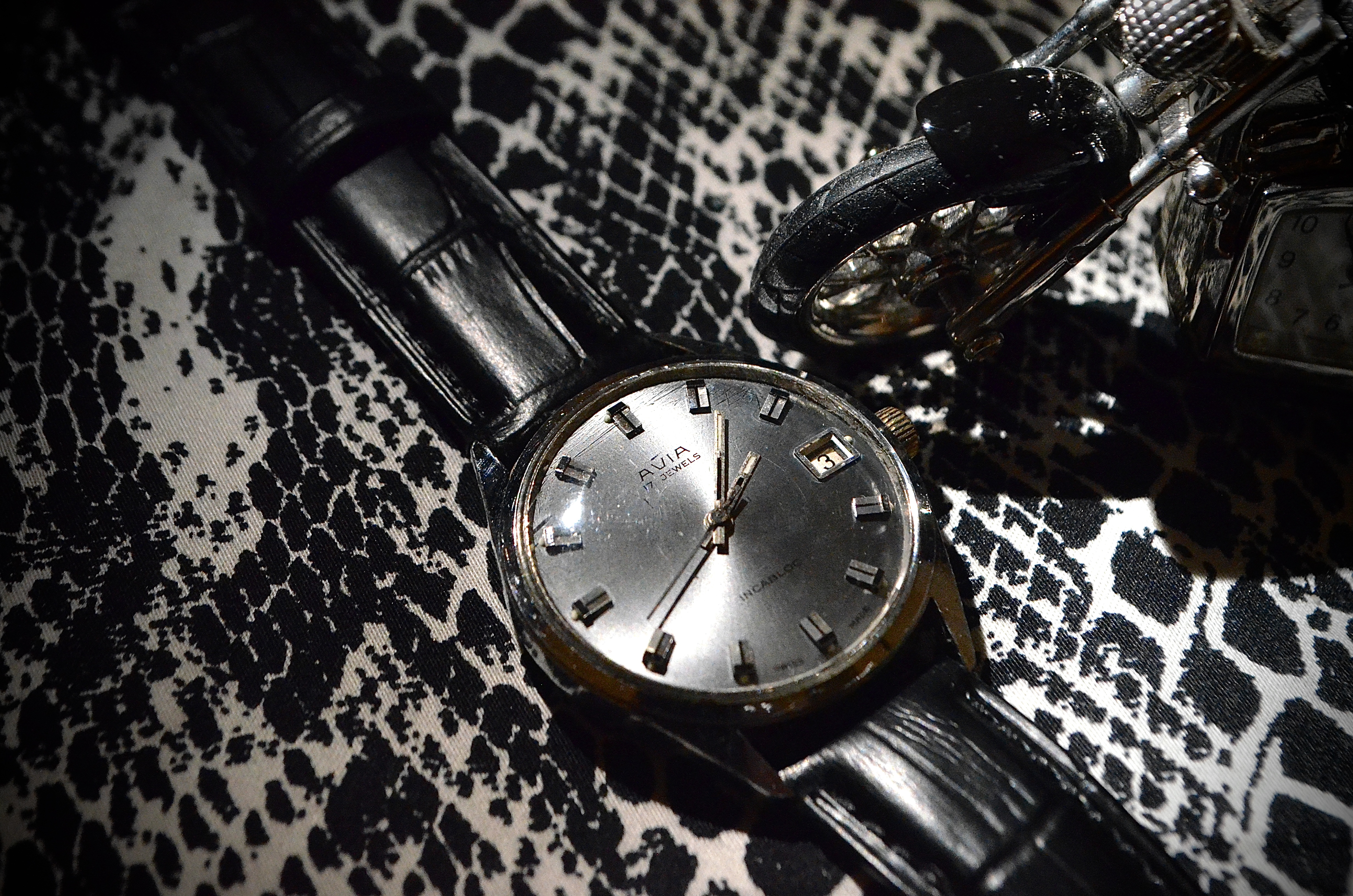 Avia Sunburst Grey Dial Stainless Steel Watch